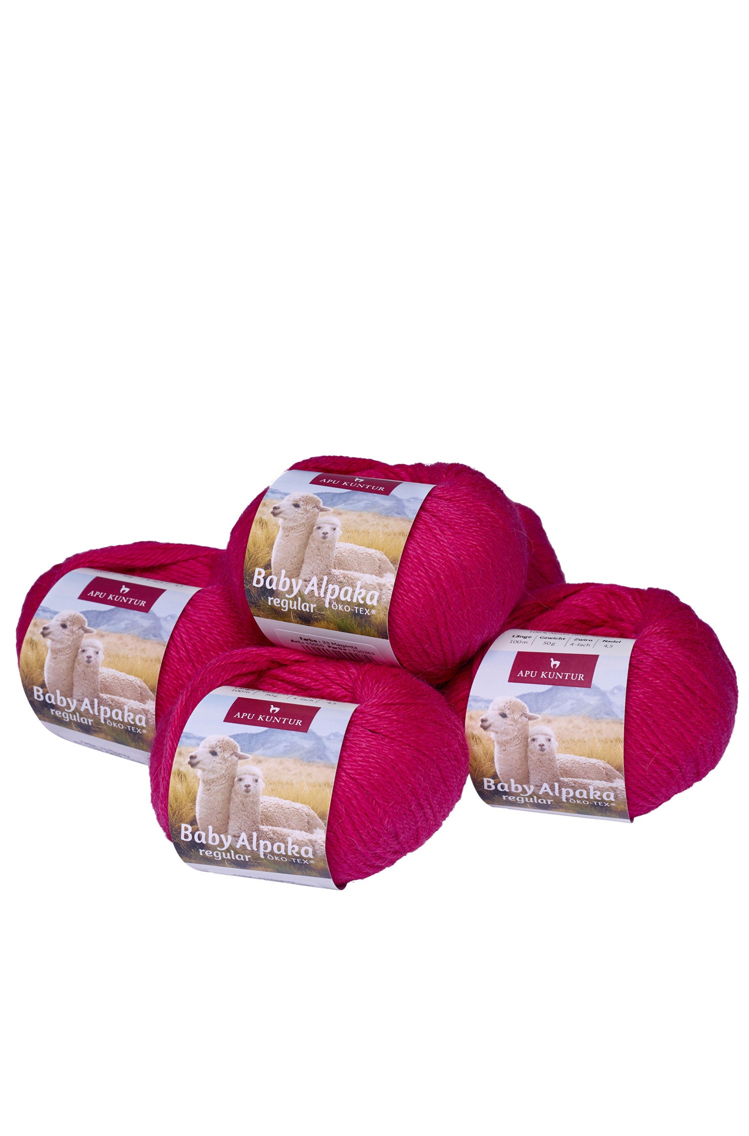 Alpaka Wolle REGULAR | 50g | 5er Pack | 100% Baby Alpaka | 36 Farben