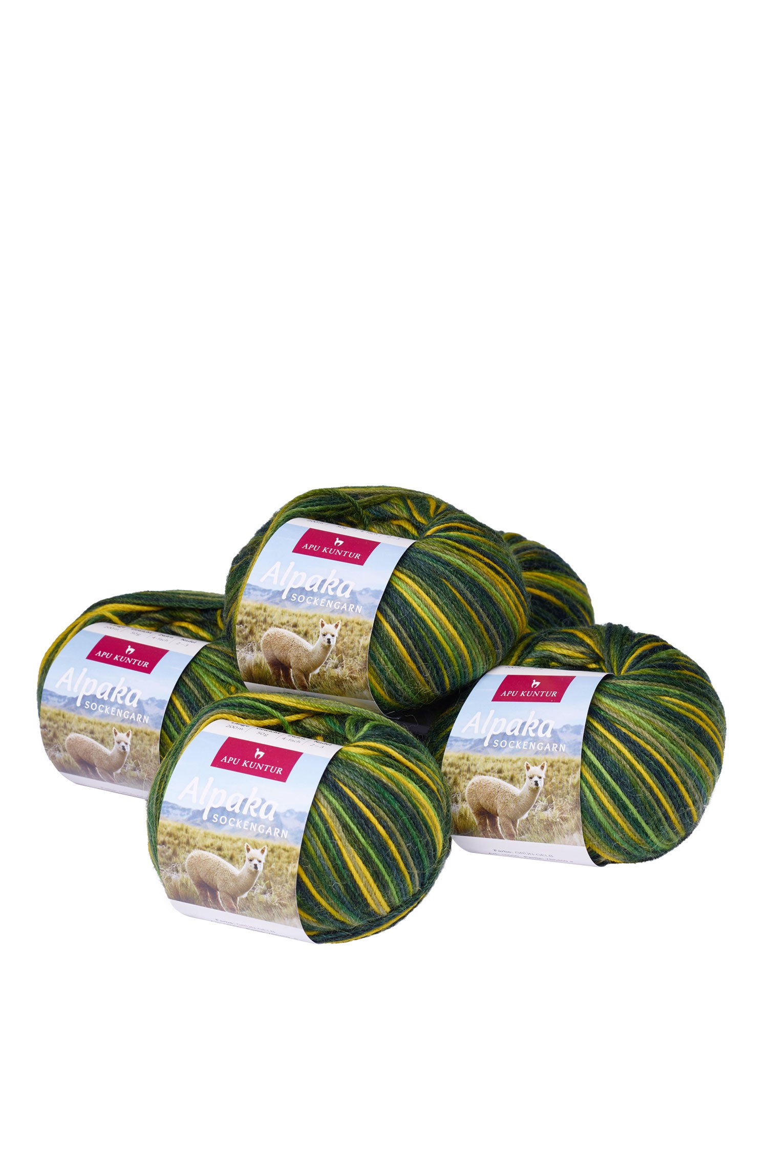 Alpaka Sockengarn MULTICOLOUR | 5×50g