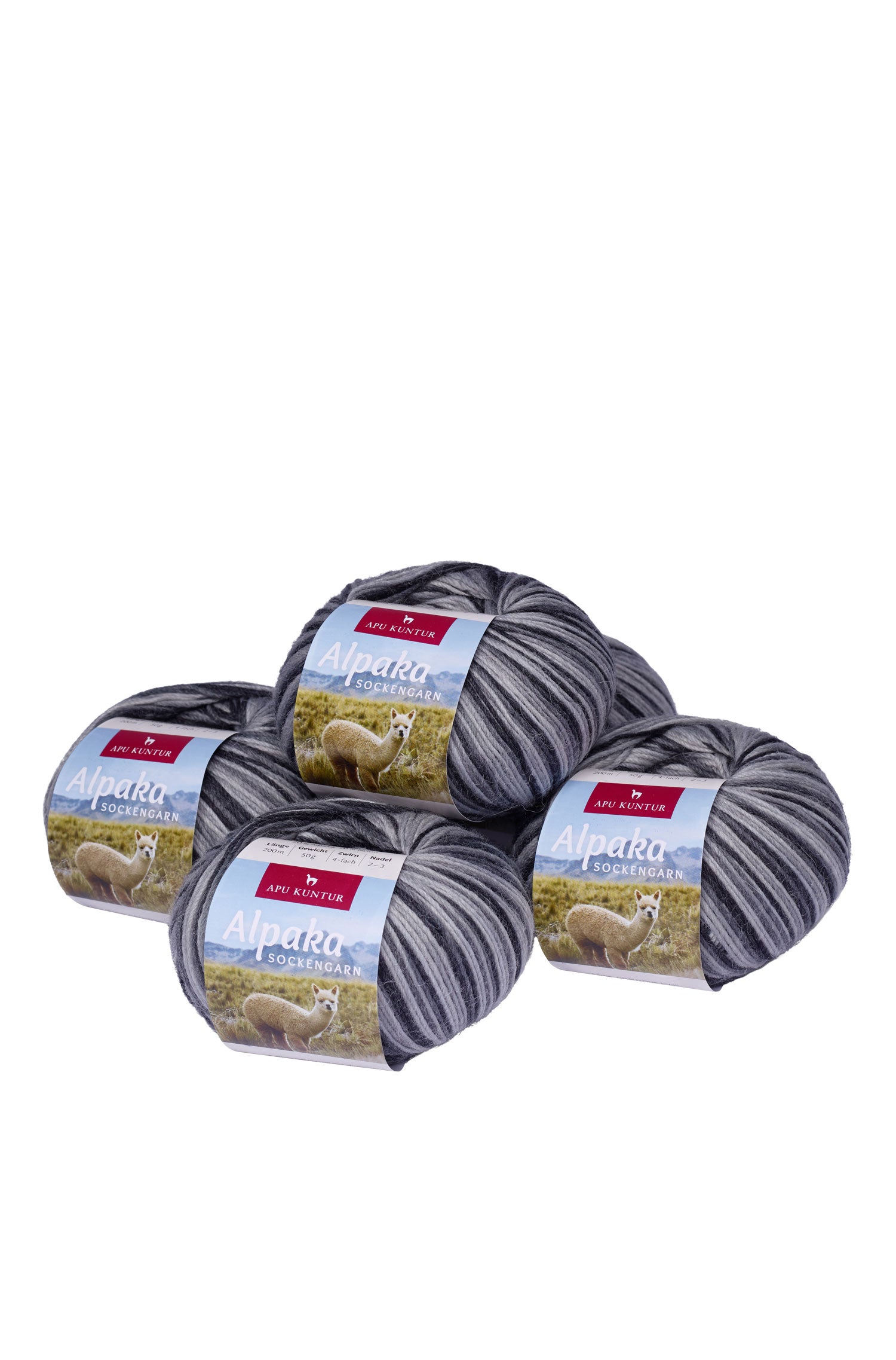 Alpaka Sockengarn MULTICOLOUR | 5×50g
