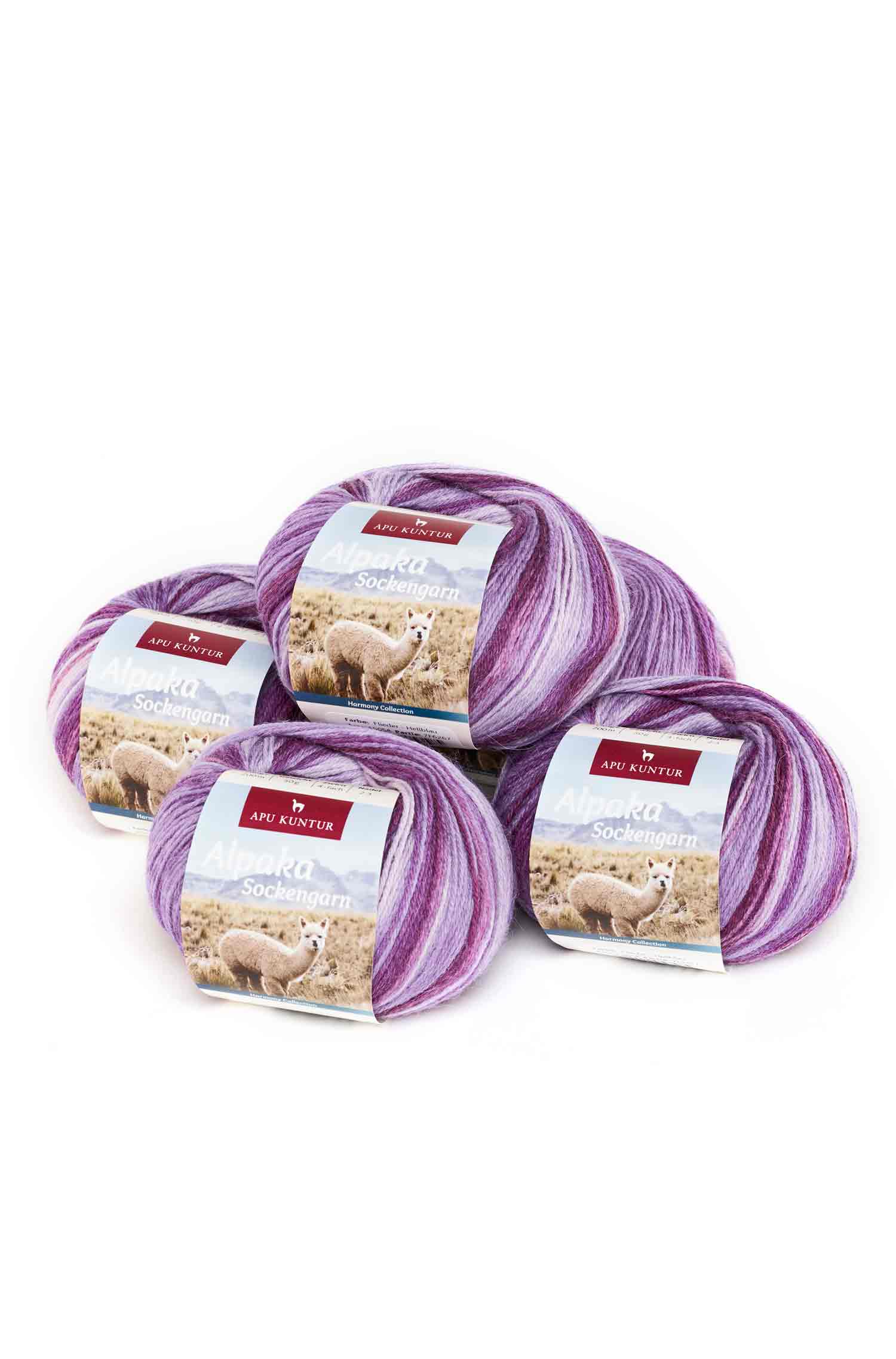 Alpaka Wolle SOCKENGARN HARMONY | 50g | 5er Pack | Alpaka-Woll-Mix