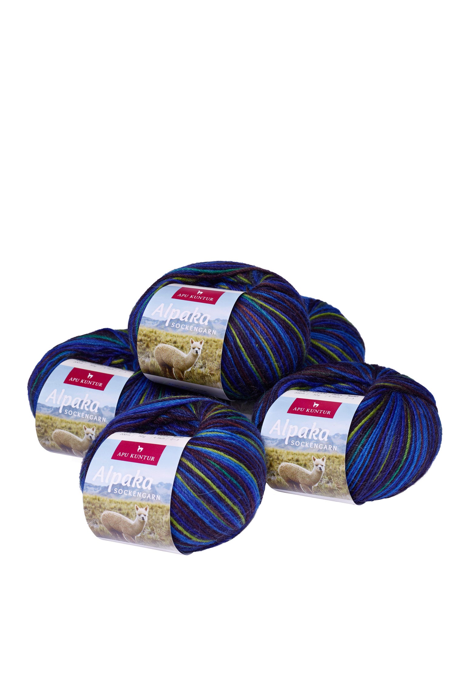 Alpaka Sockengarn MULTICOLOUR | 5×50g