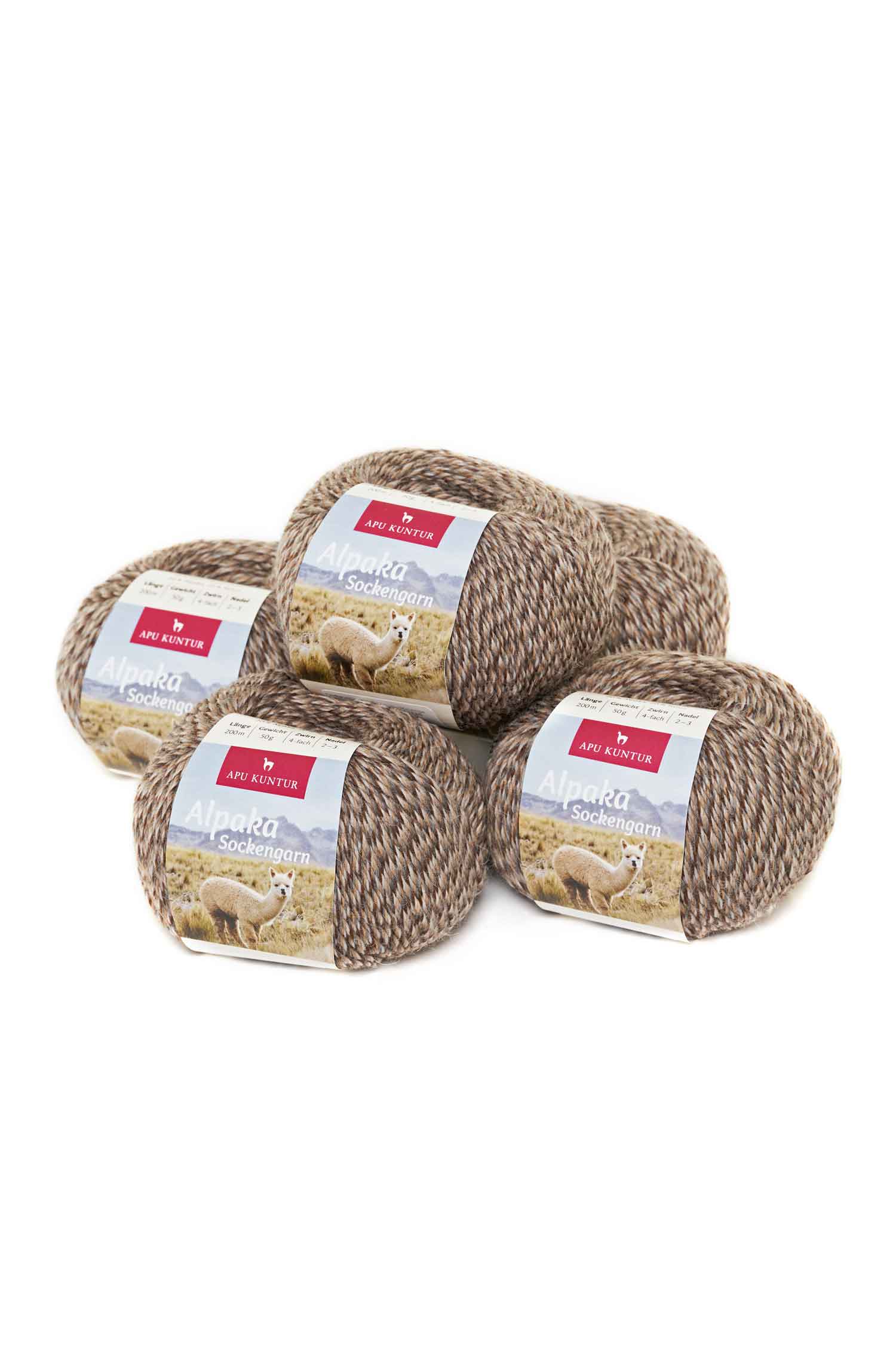 Alpaka Wolle SOCKENGARN | 50g | 5er Pack | Alpaka-Woll-Mix