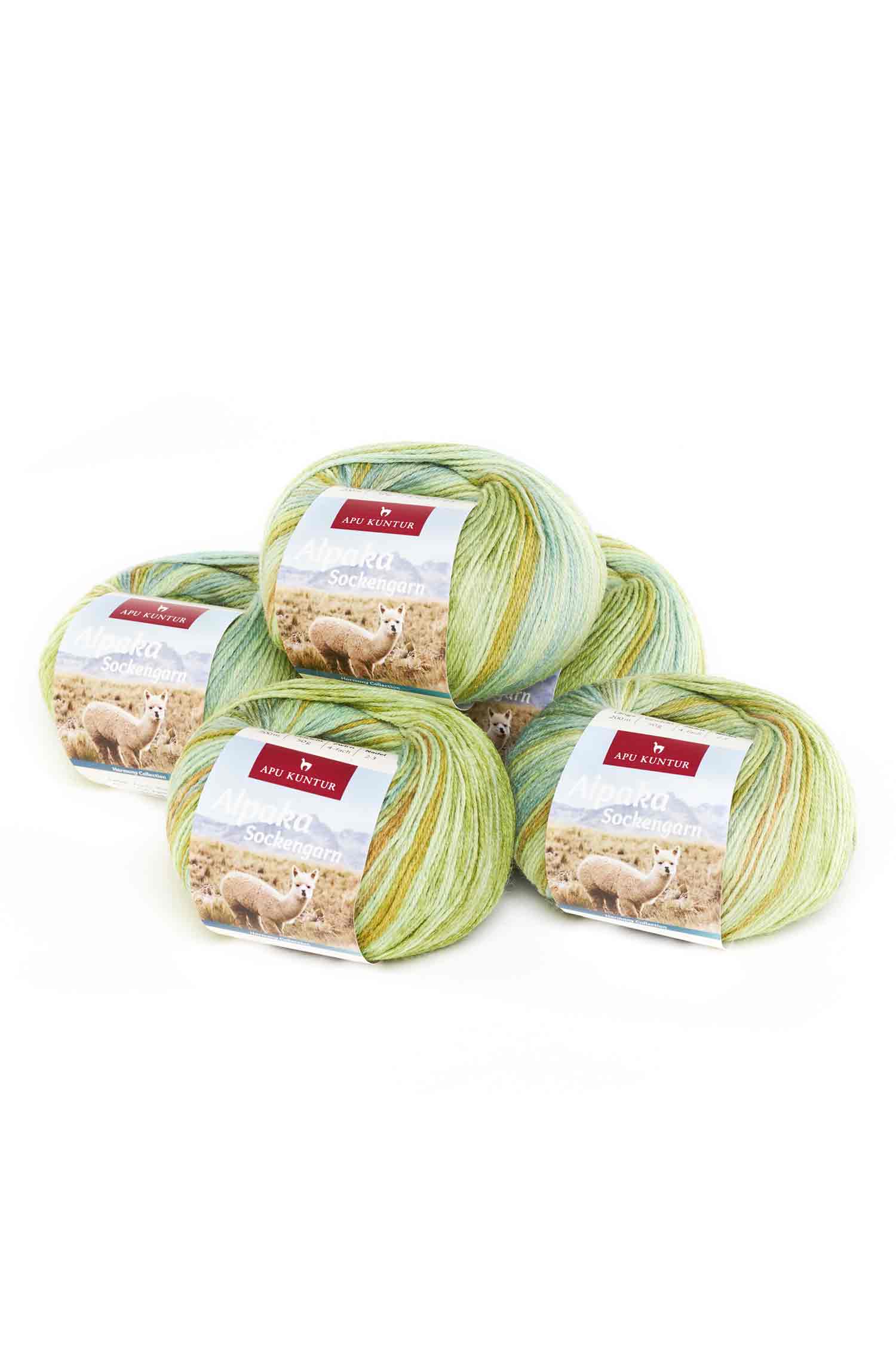 Alpaka Wolle SOCKENGARN HARMONY | 50g | 5er Pack | Alpaka-Woll-Mix