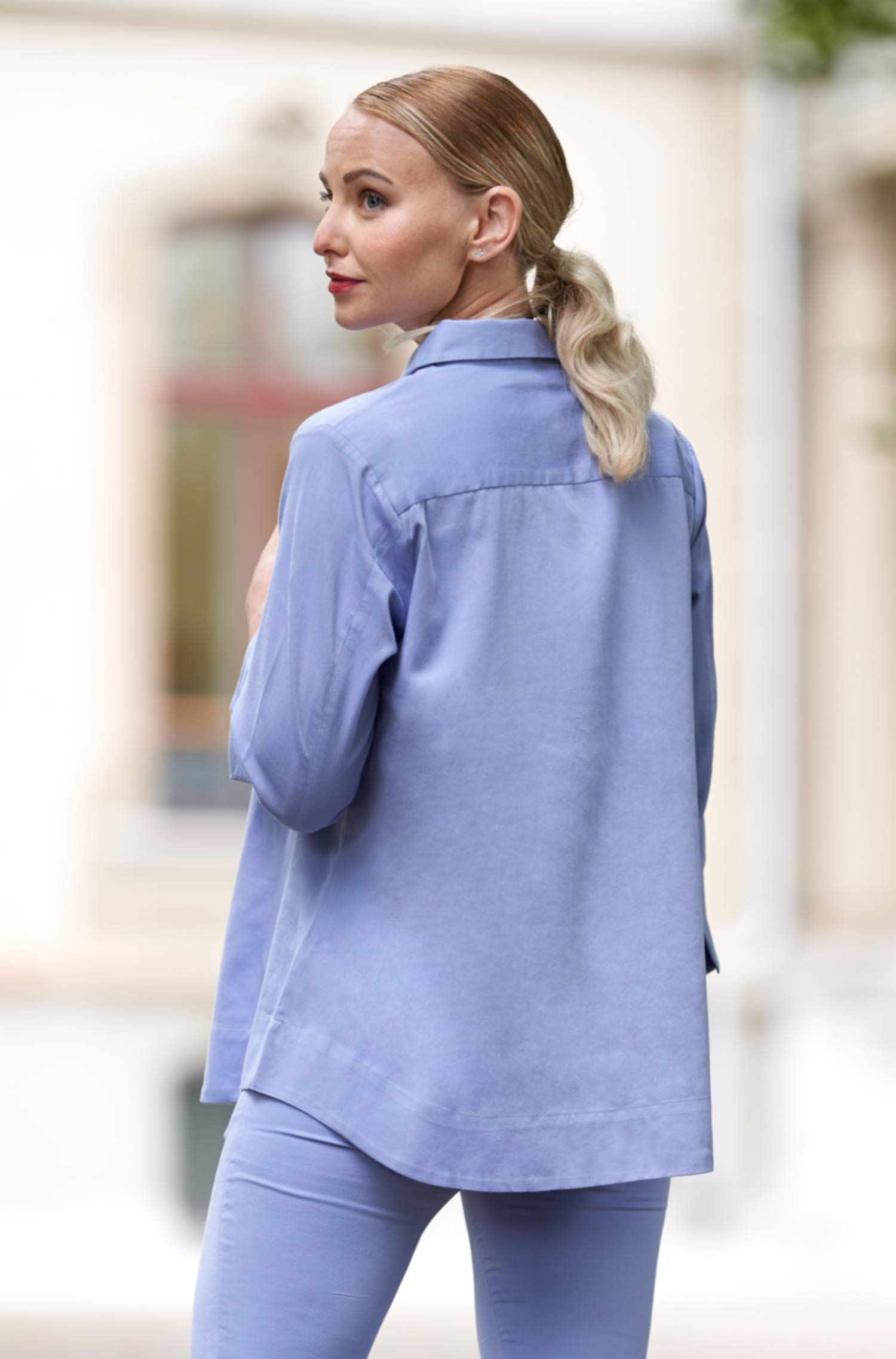 Blusenhemd AMELIE aus 100% Pima-Bio-Baumwolle