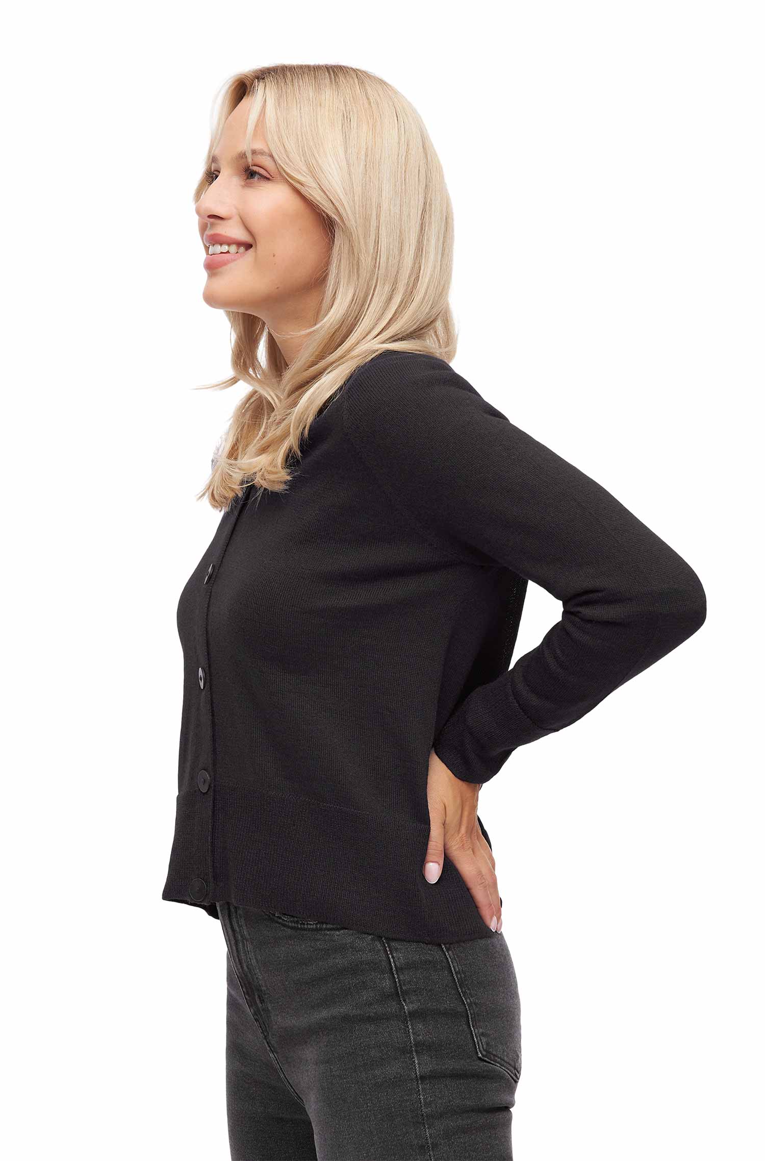 Cardigan ALINA aus Baby-Alpaka-Baumwoll-Mix