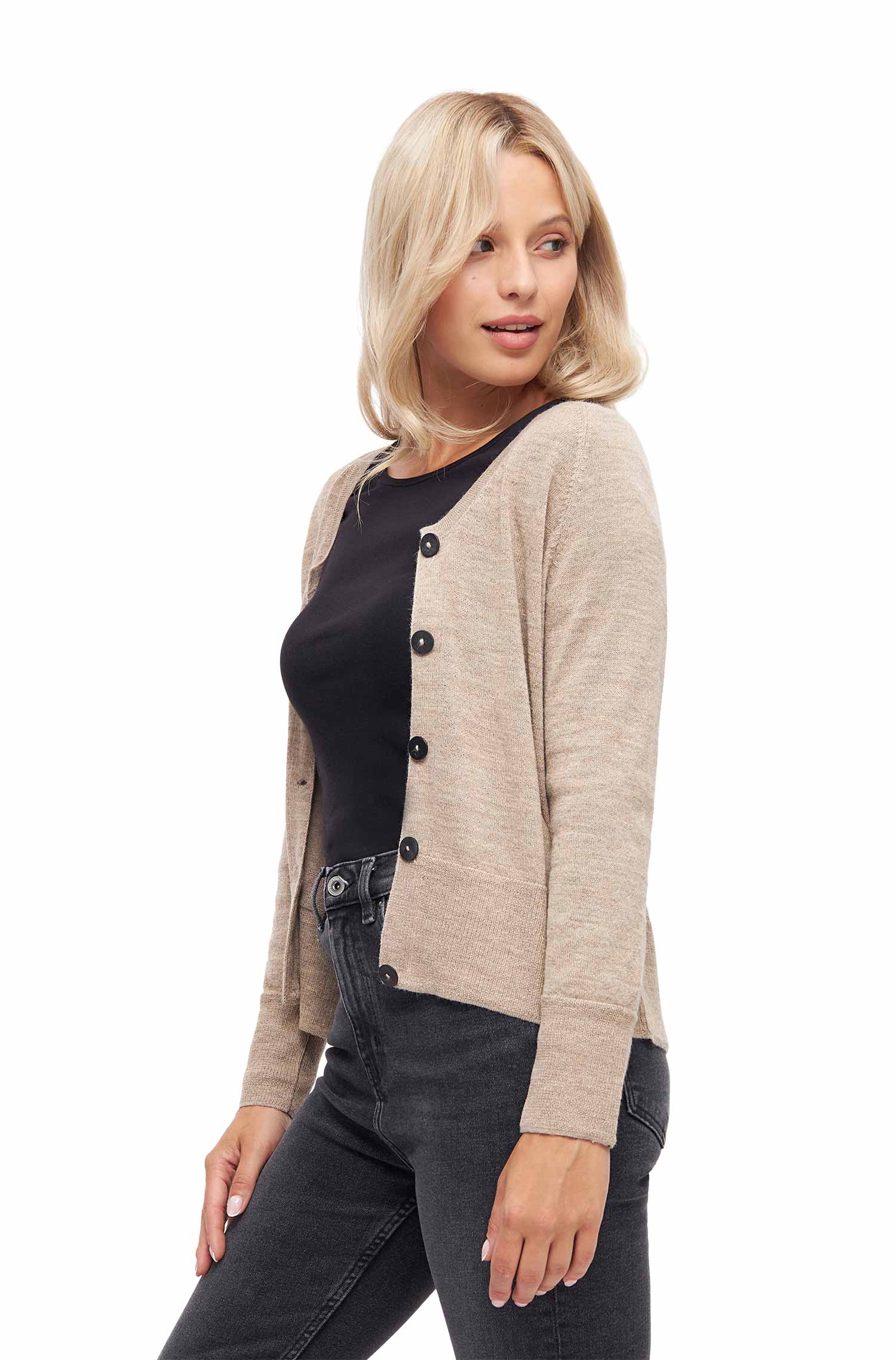 Cardigan ALINA aus Baby-Alpaka-Baumwoll-Mix