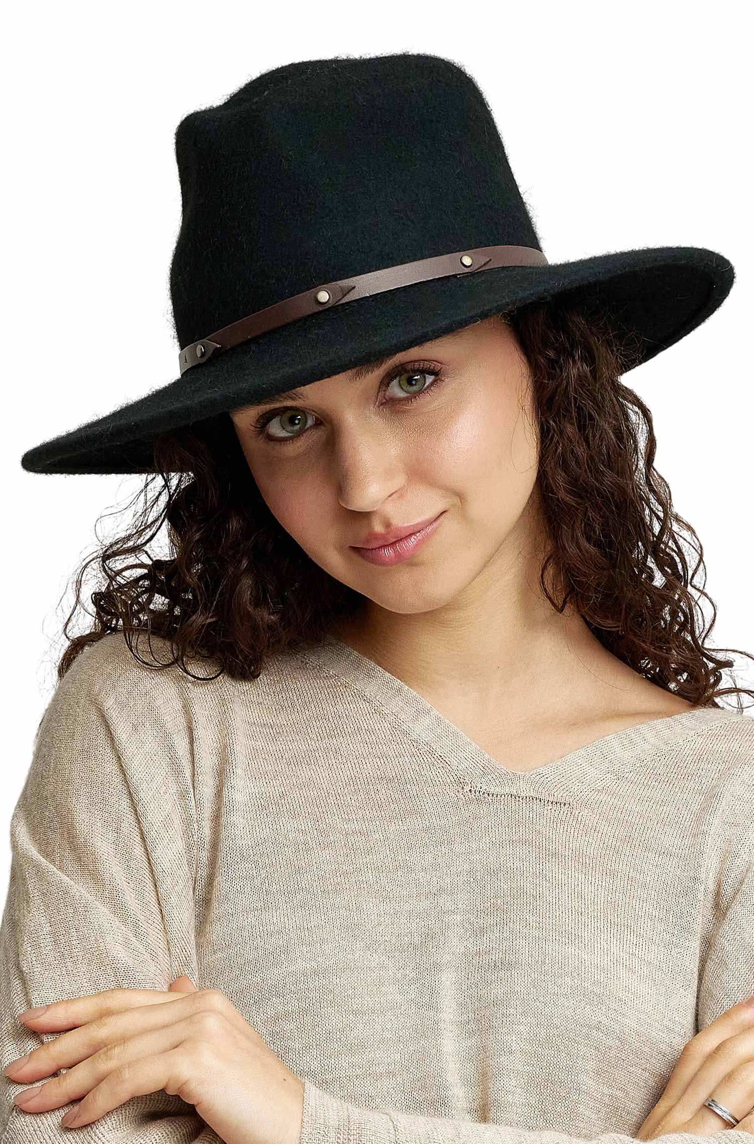 Filzhut SERVANE mit Lederband aus Alpakafilz von KUNA