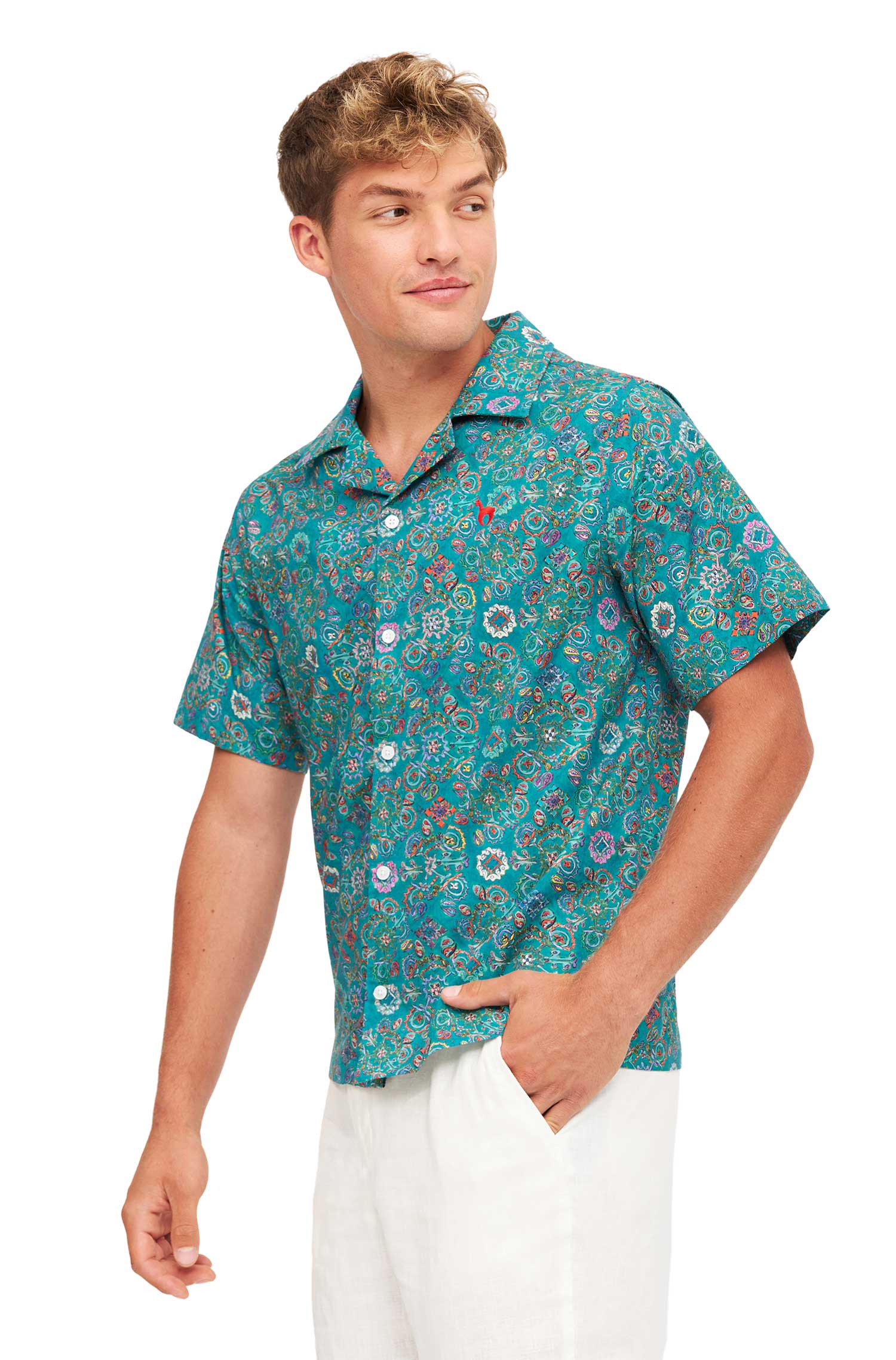 Hemd FLORAL ETHNO aus Bio-Pima-Baumwolle