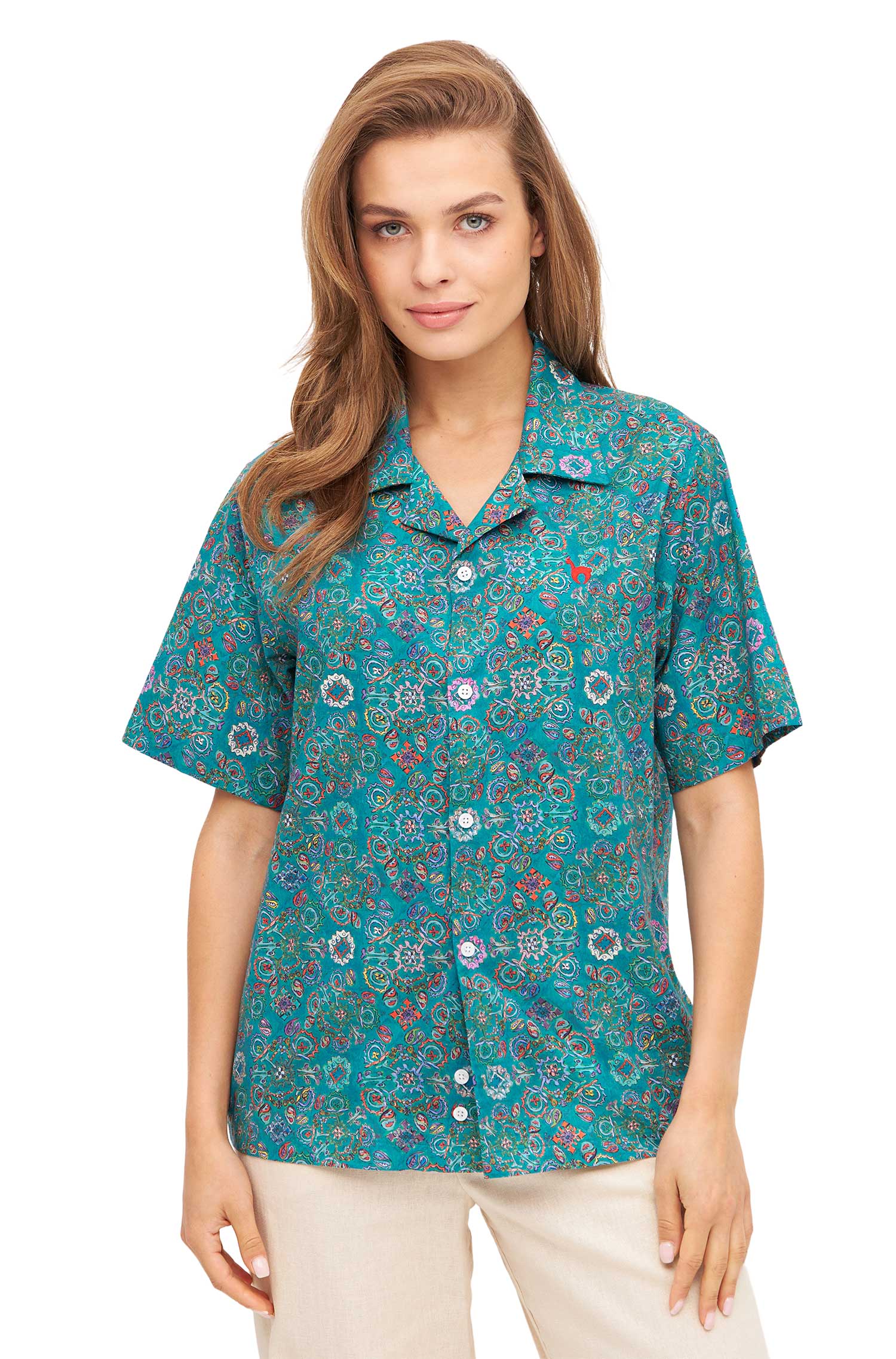 Hemd FLORAL ETHNO aus Bio-Pima-Baumwolle