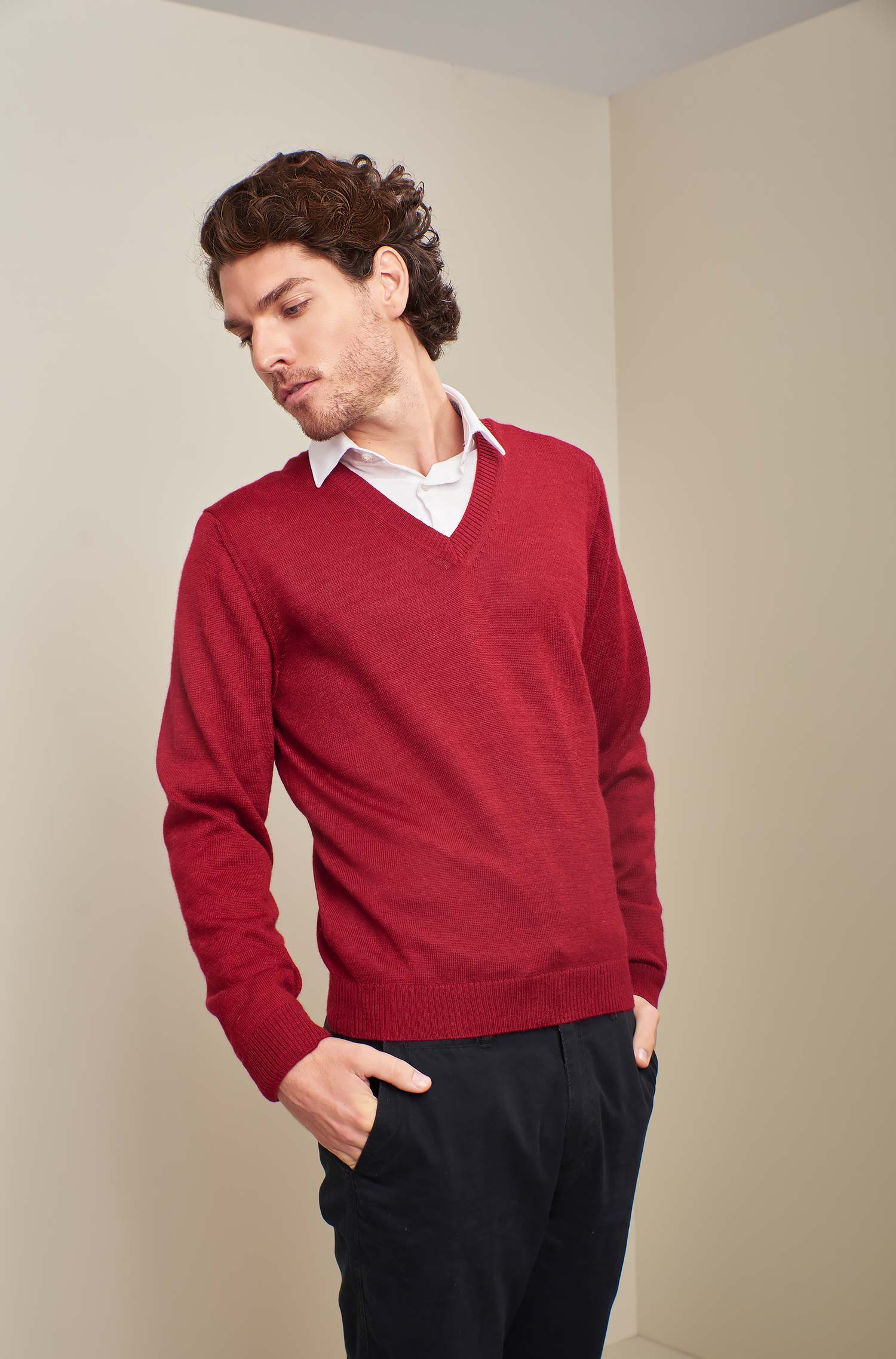 Herren Strickpullover ALAN Alpaka Basic von KUNA Essentials