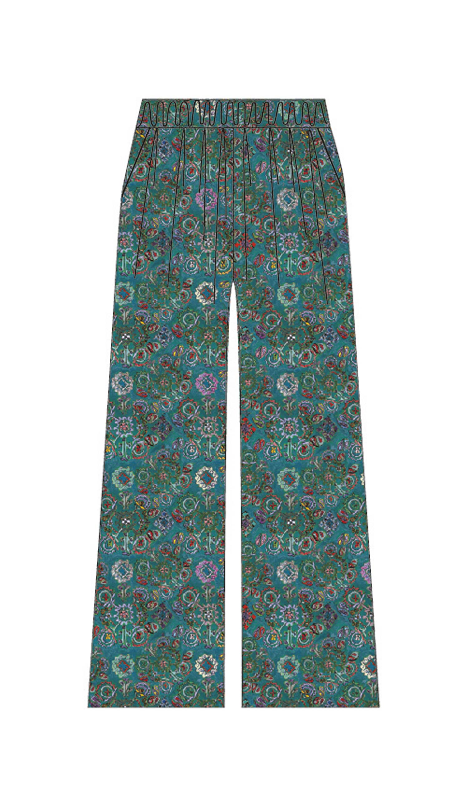 Hose FLORAL ETHNO aus Bio-Pima-Baumwolle
