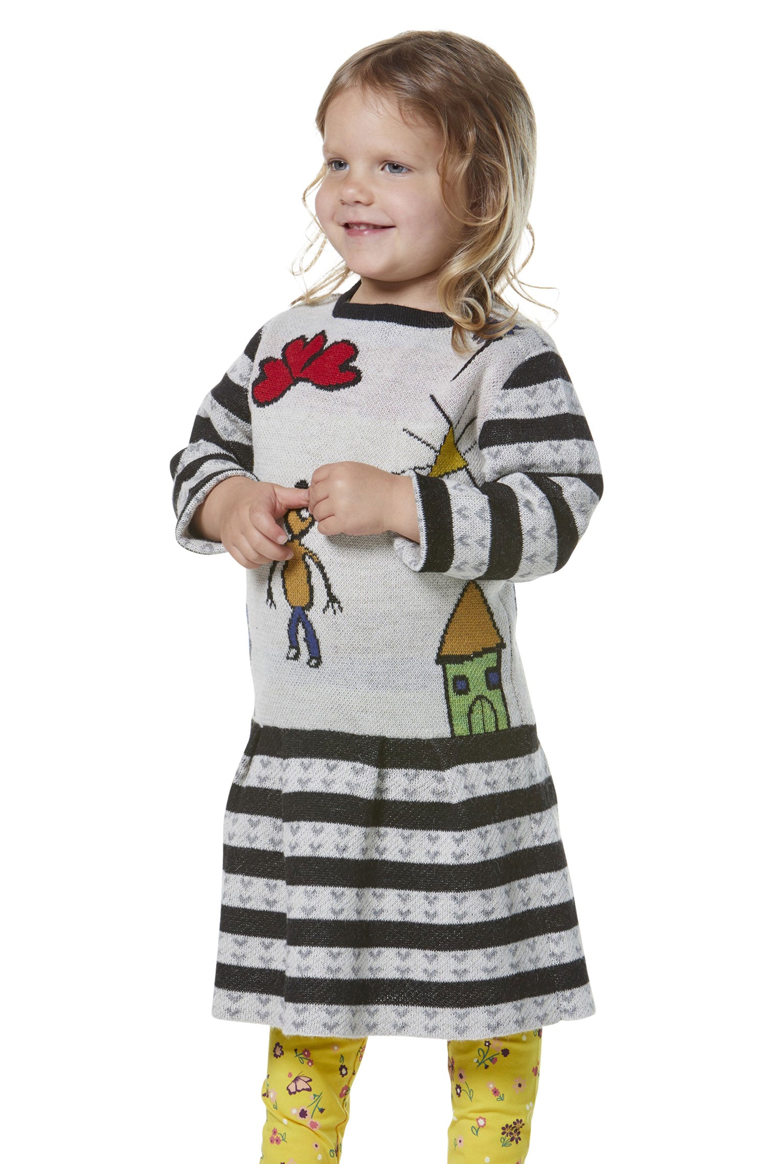 Robe AMOR pour enfants en 70% coton et 30% baby alpaga