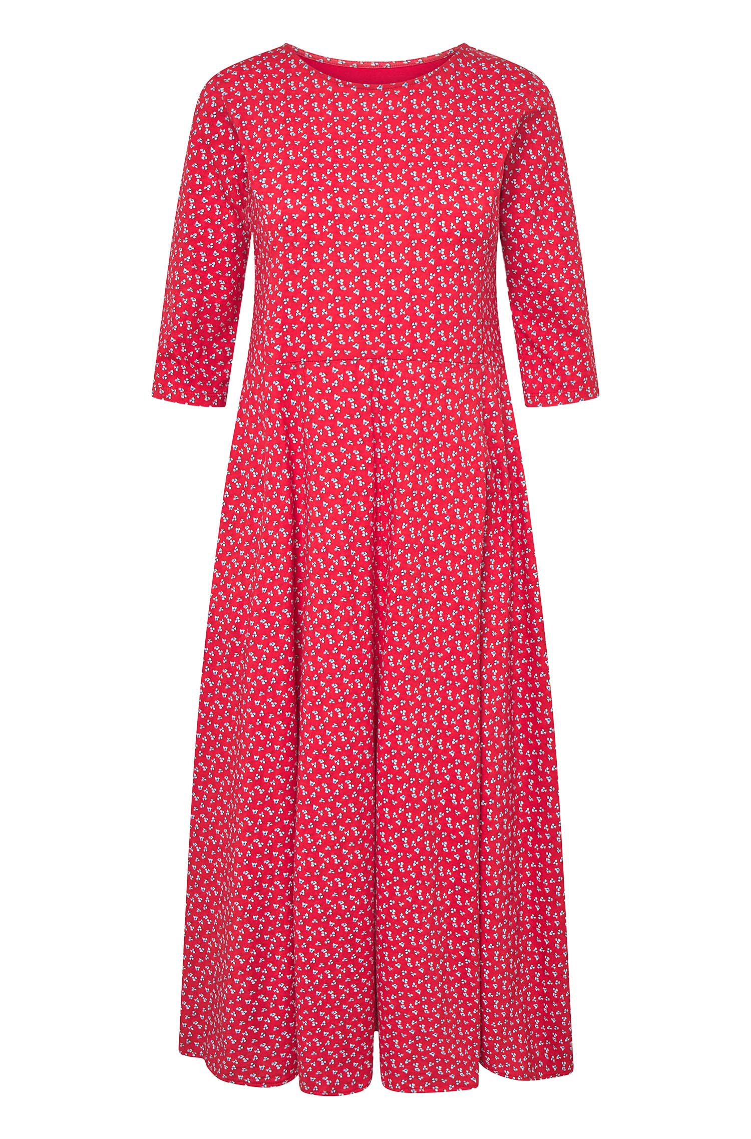 Langes Kleid PAPERFLOWER aus Bio-Pima-Baumwolle