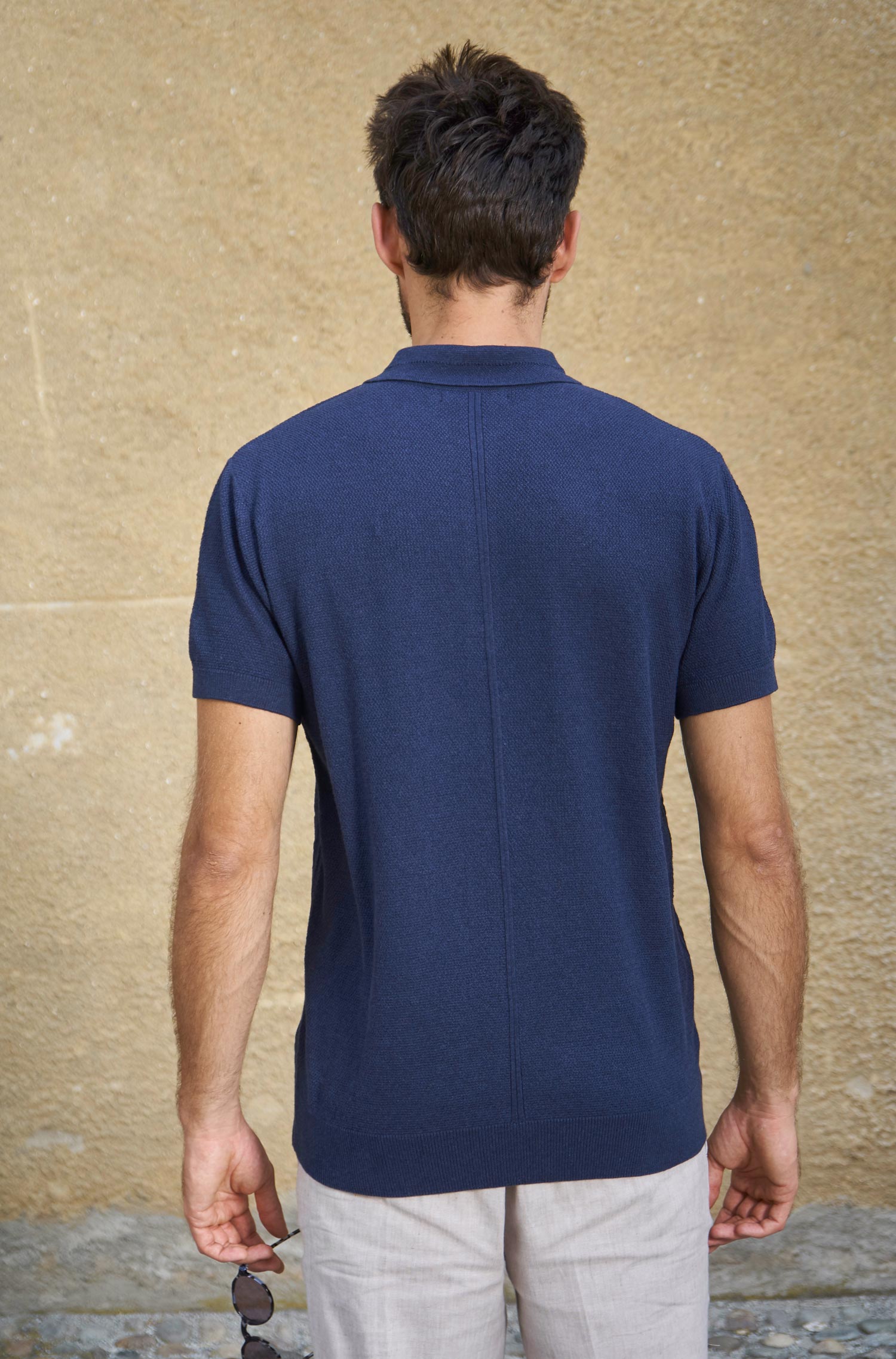 Polo Shirt SIMRON aus Royal Alpaka-Baumwoll-Mix