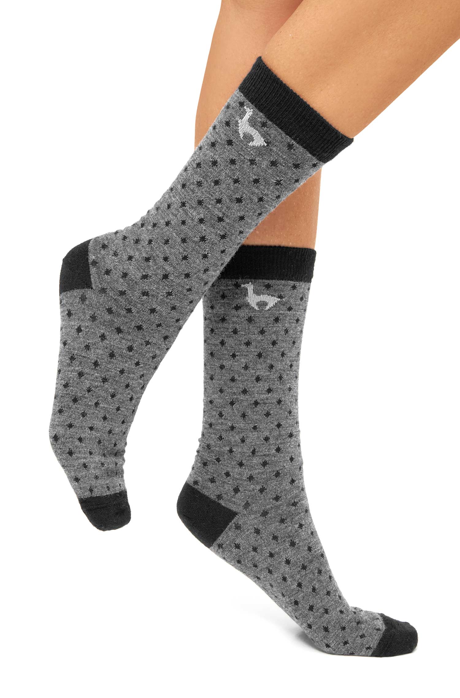 Premium Alpaka DOTTED SOCKEN aus Baby-Alpaka-Wolle-Mix