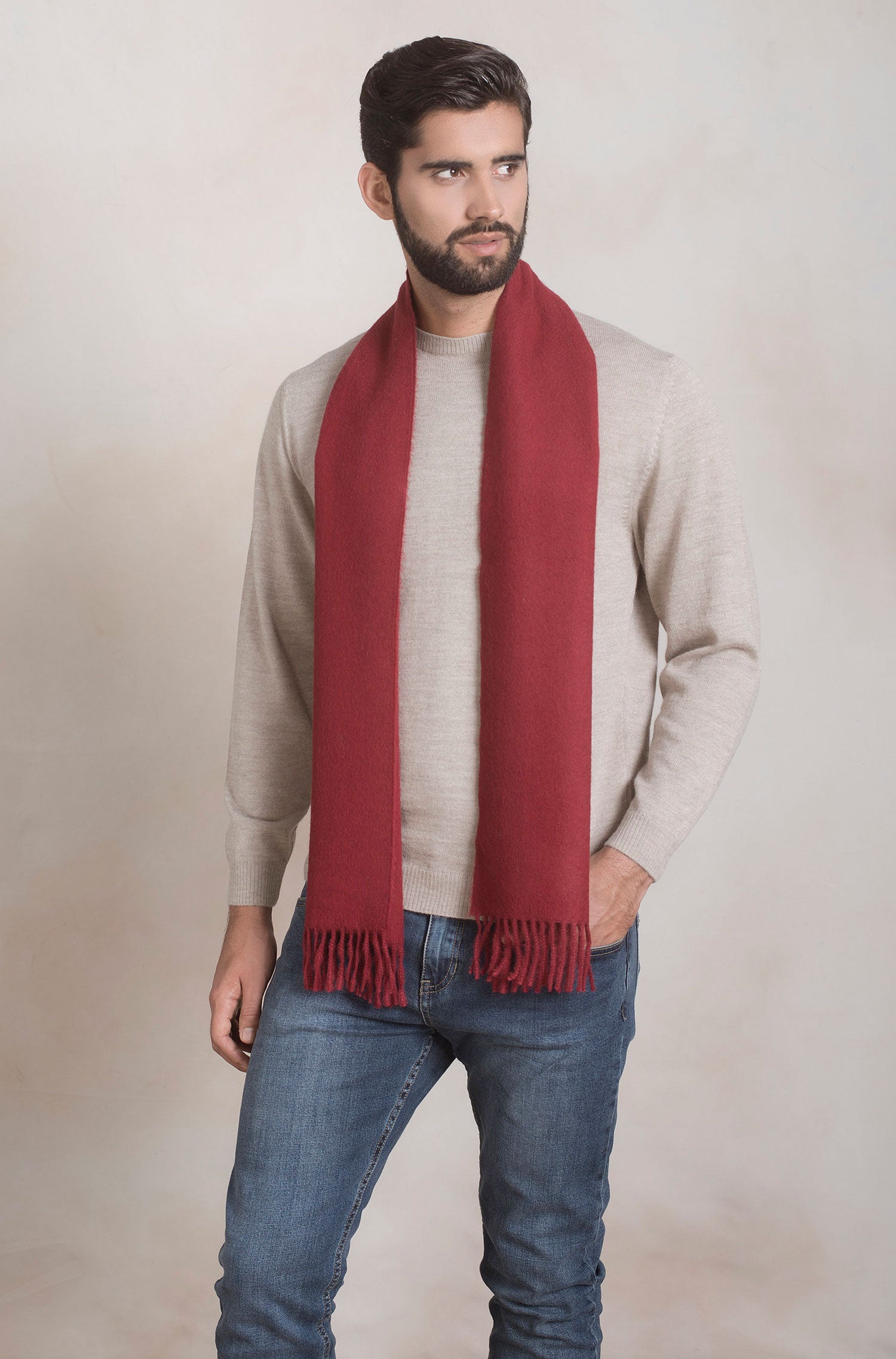 Écharpe ADRIAN en pur baby alpaga pour hommes et femmes de KUNA Essentials