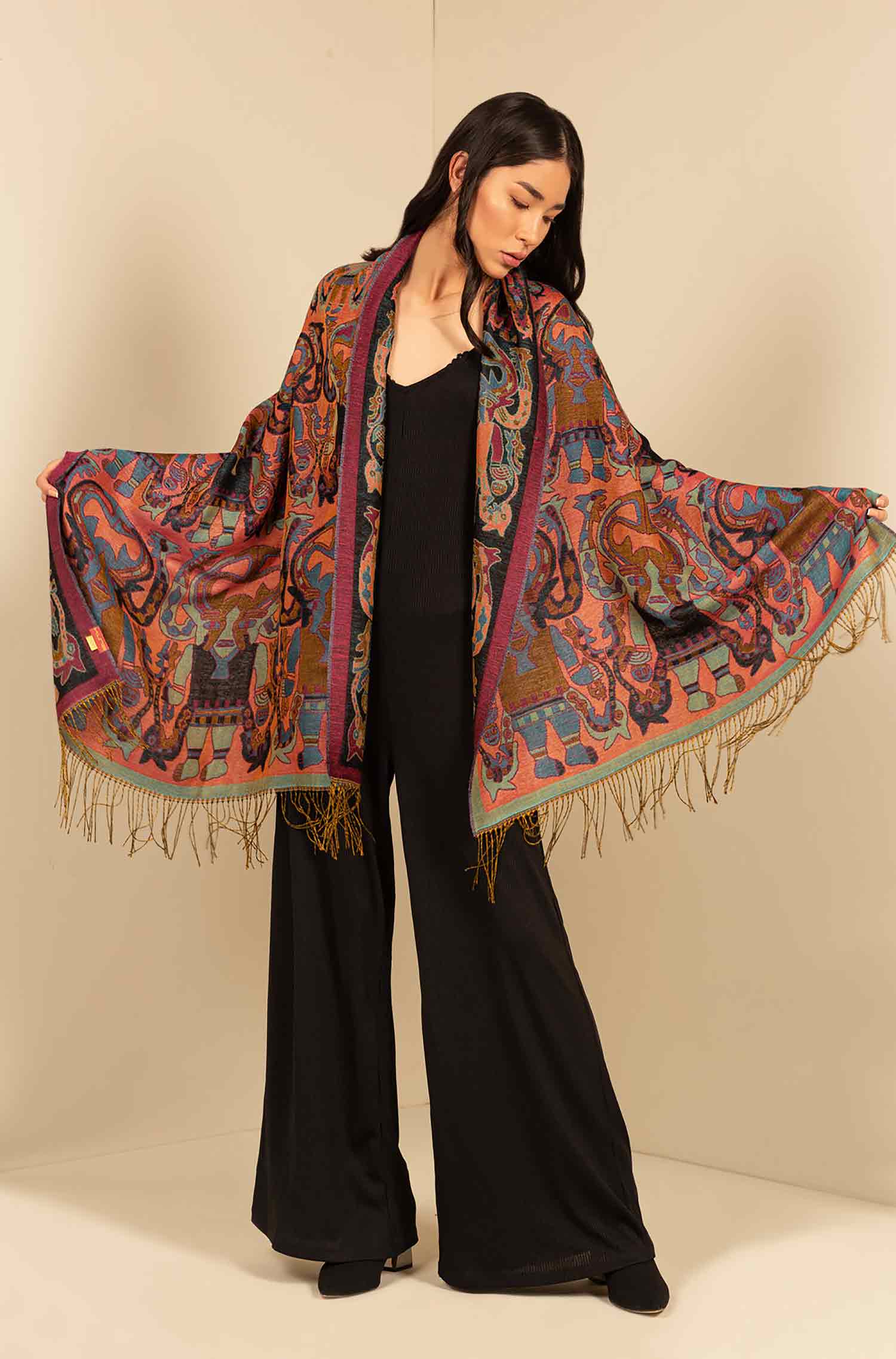 Stola NAZCA-11 aus Baby Alpaka und Seide