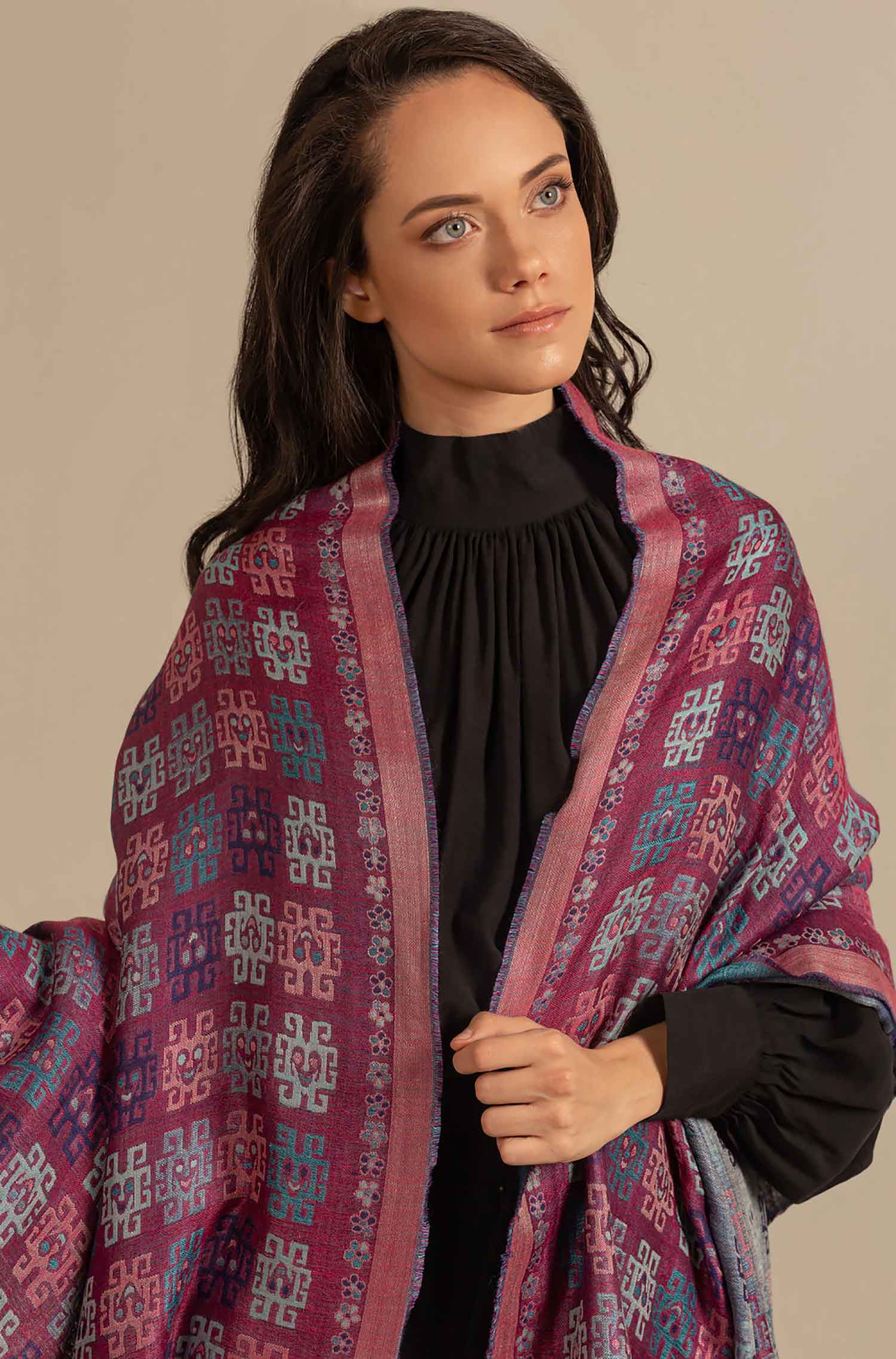 Stola NAZCA-26 aus Royal Alpaka und Seide