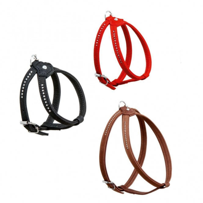 Karlie Buffalo Strass Geschirr - Rot - 10 mm