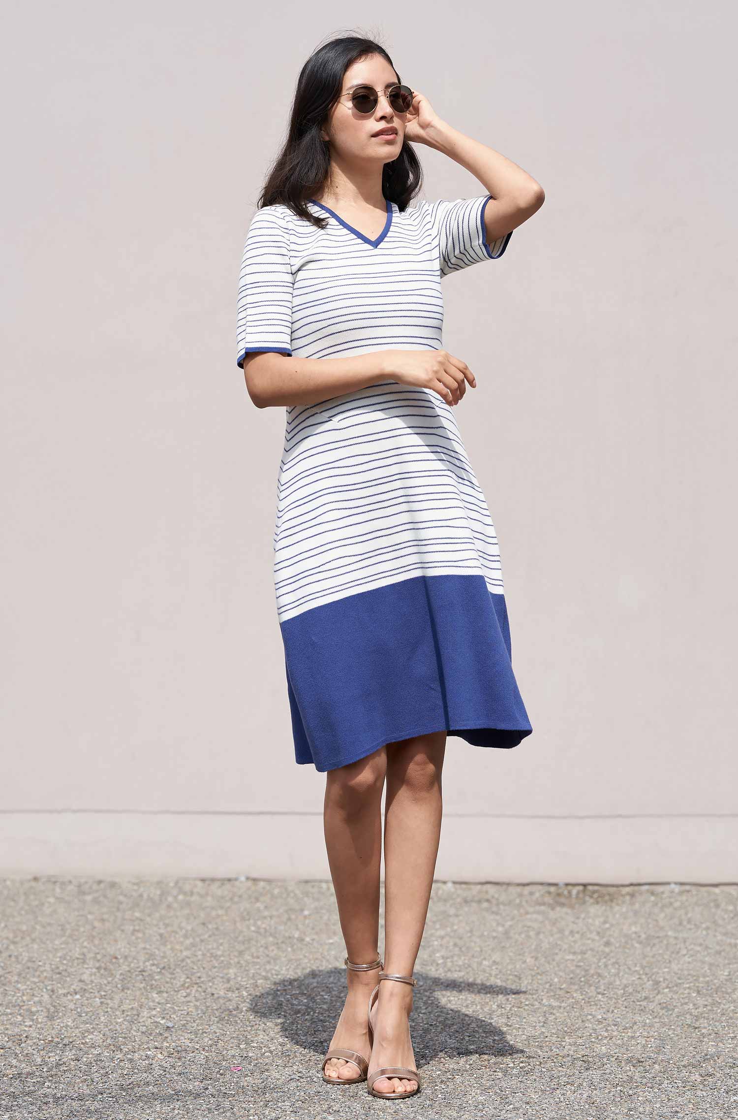 Strickkleid LINEAS aus Bio Pima Baumwolle