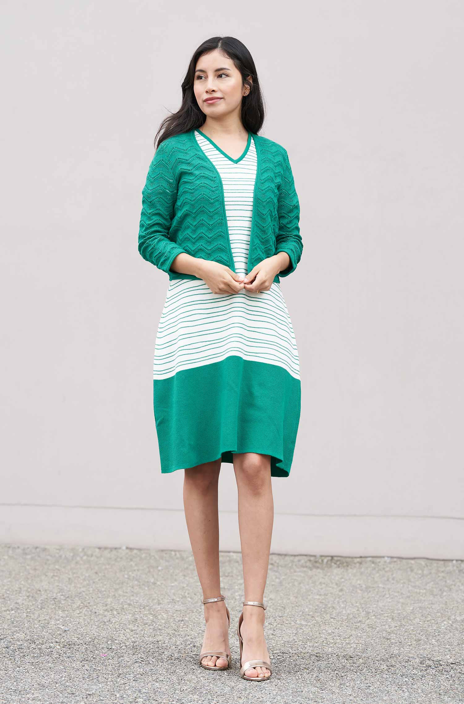 Strickkleid LINEAS aus Bio Pima Baumwolle