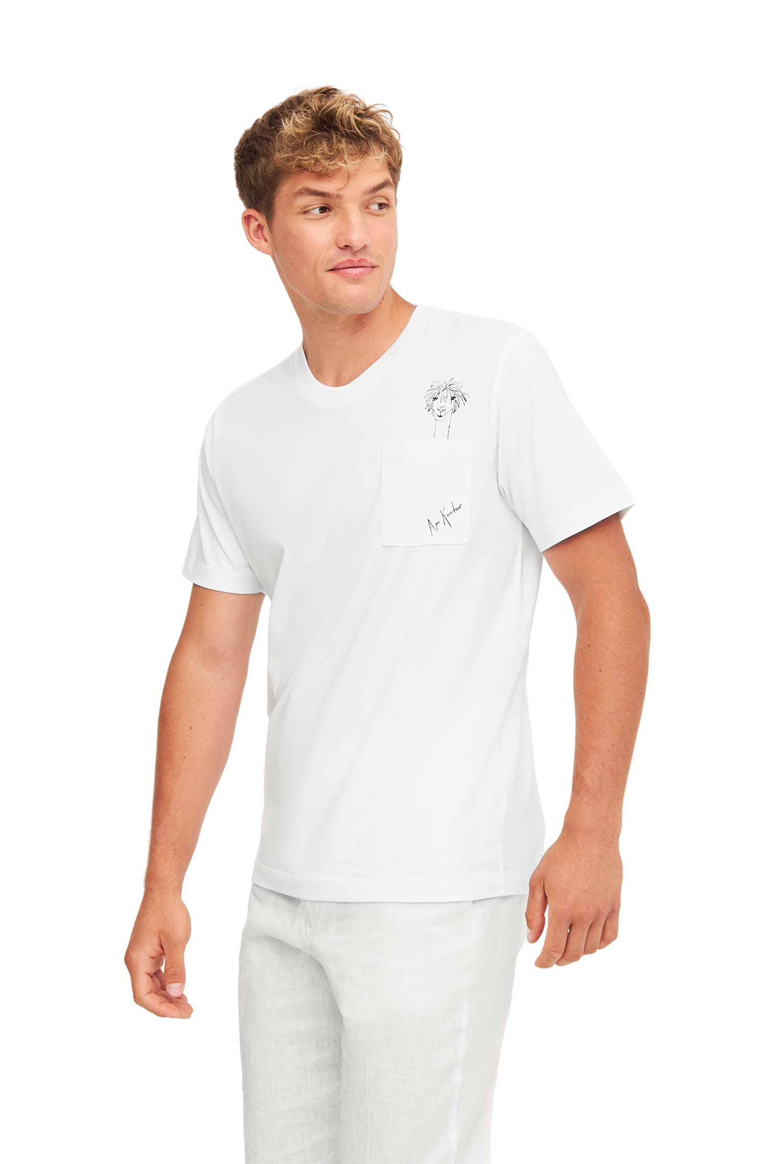 T-Shirt RASSI mit Alpaka-Print und Tasche