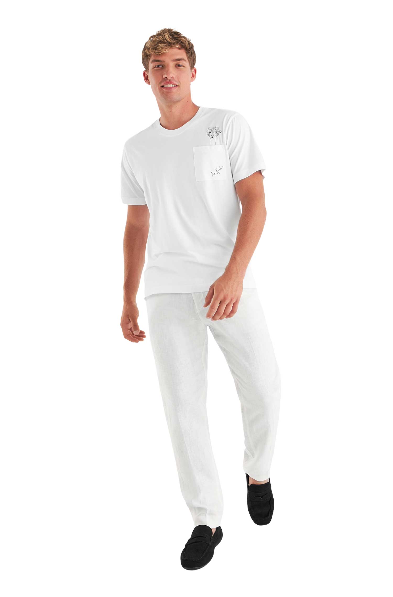 T-Shirt RASSI mit Alpaka-Print und Tasche