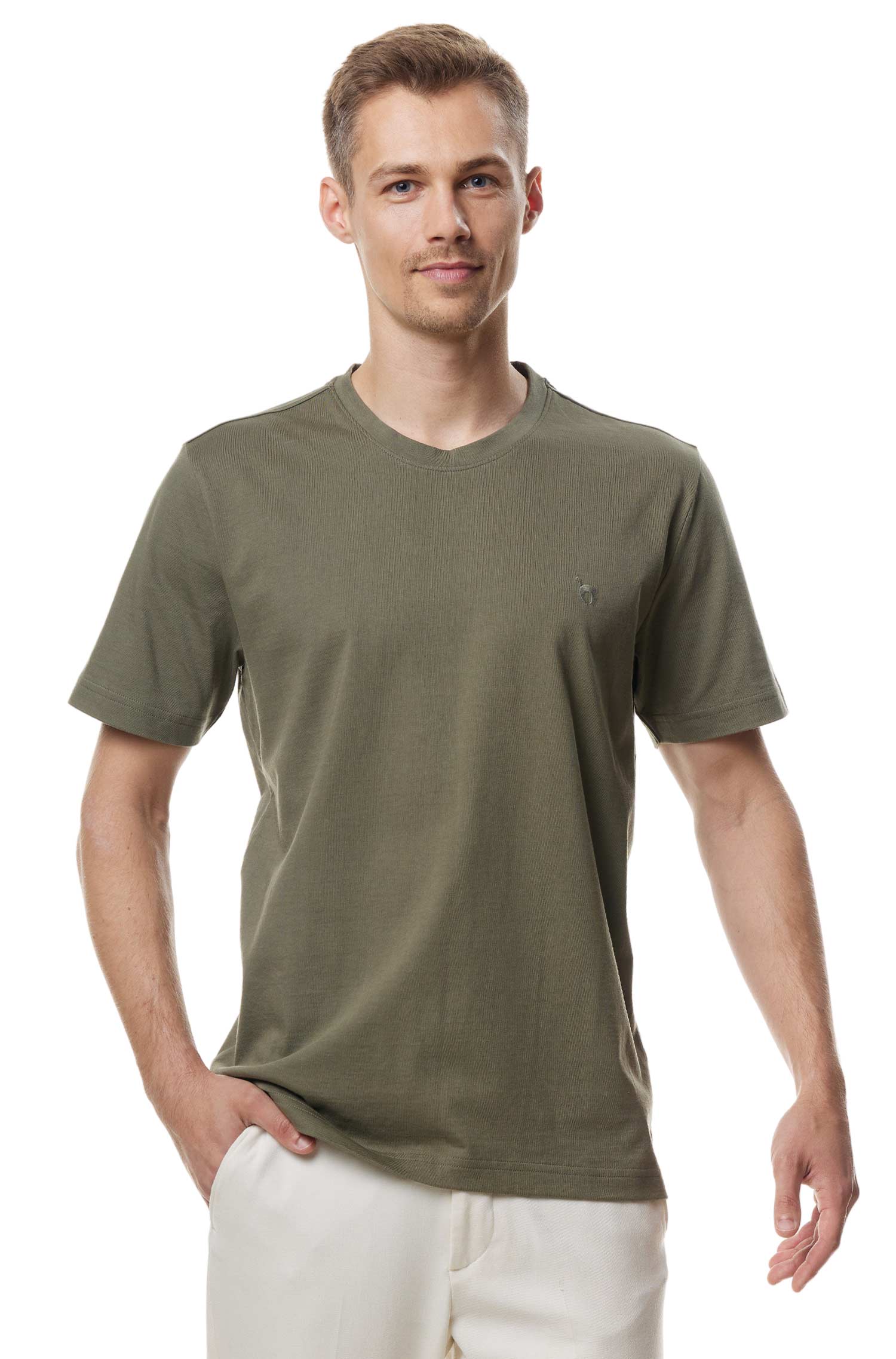 T-Shirt RUNDHALS mit Royal Alpaka-Baumwoll-Mix