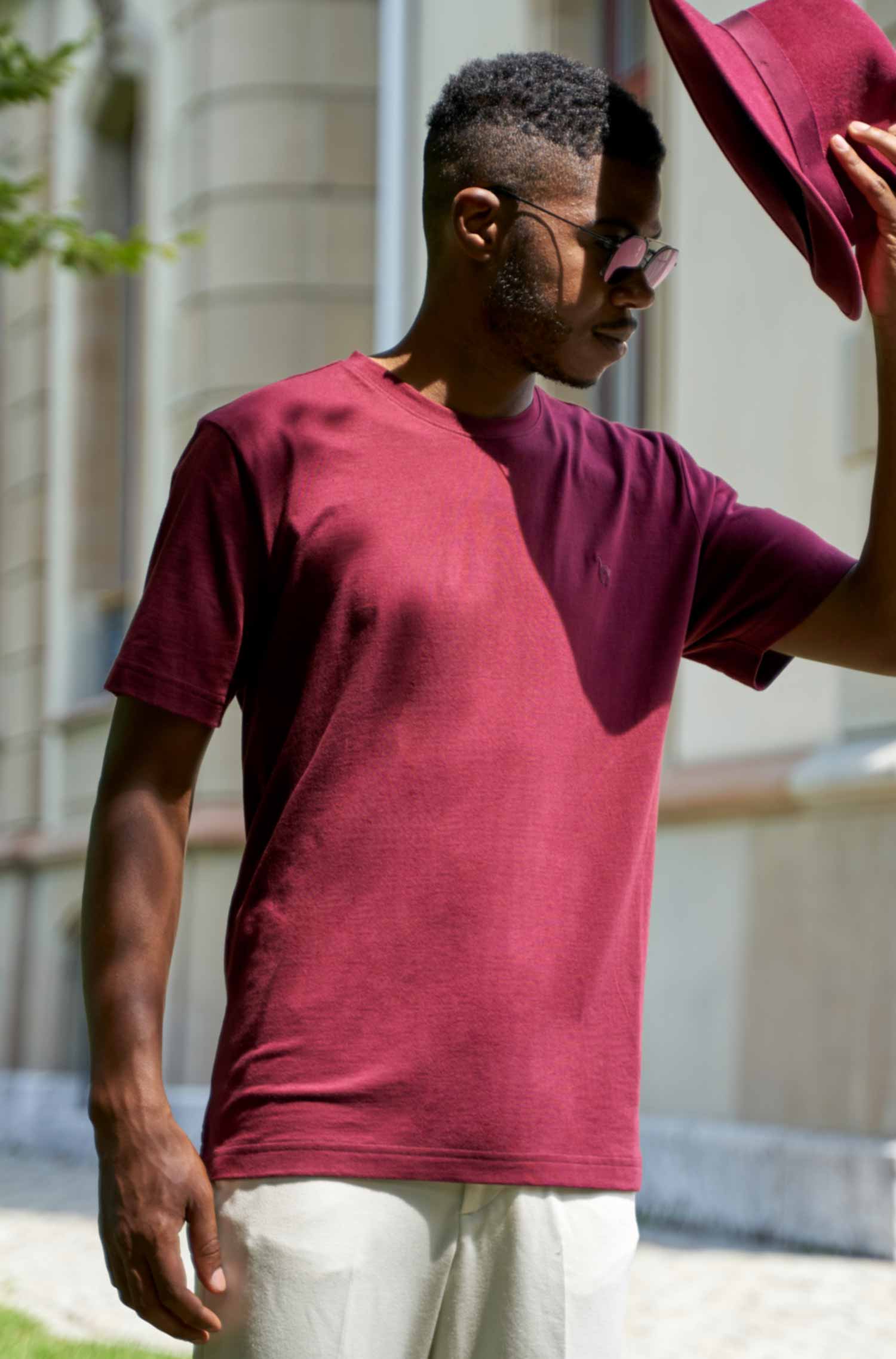 T-Shirt RUNDHALS mit Royal Alpaka-Baumwoll-Mix