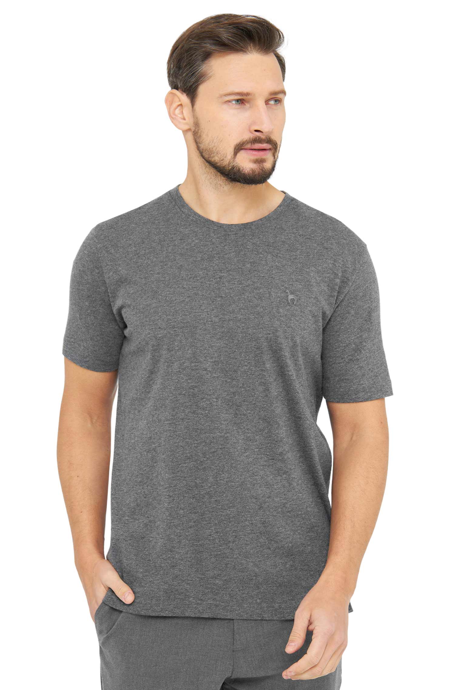 T-Shirt RUNDHALS mit Royal Alpaka-Baumwoll-Mix