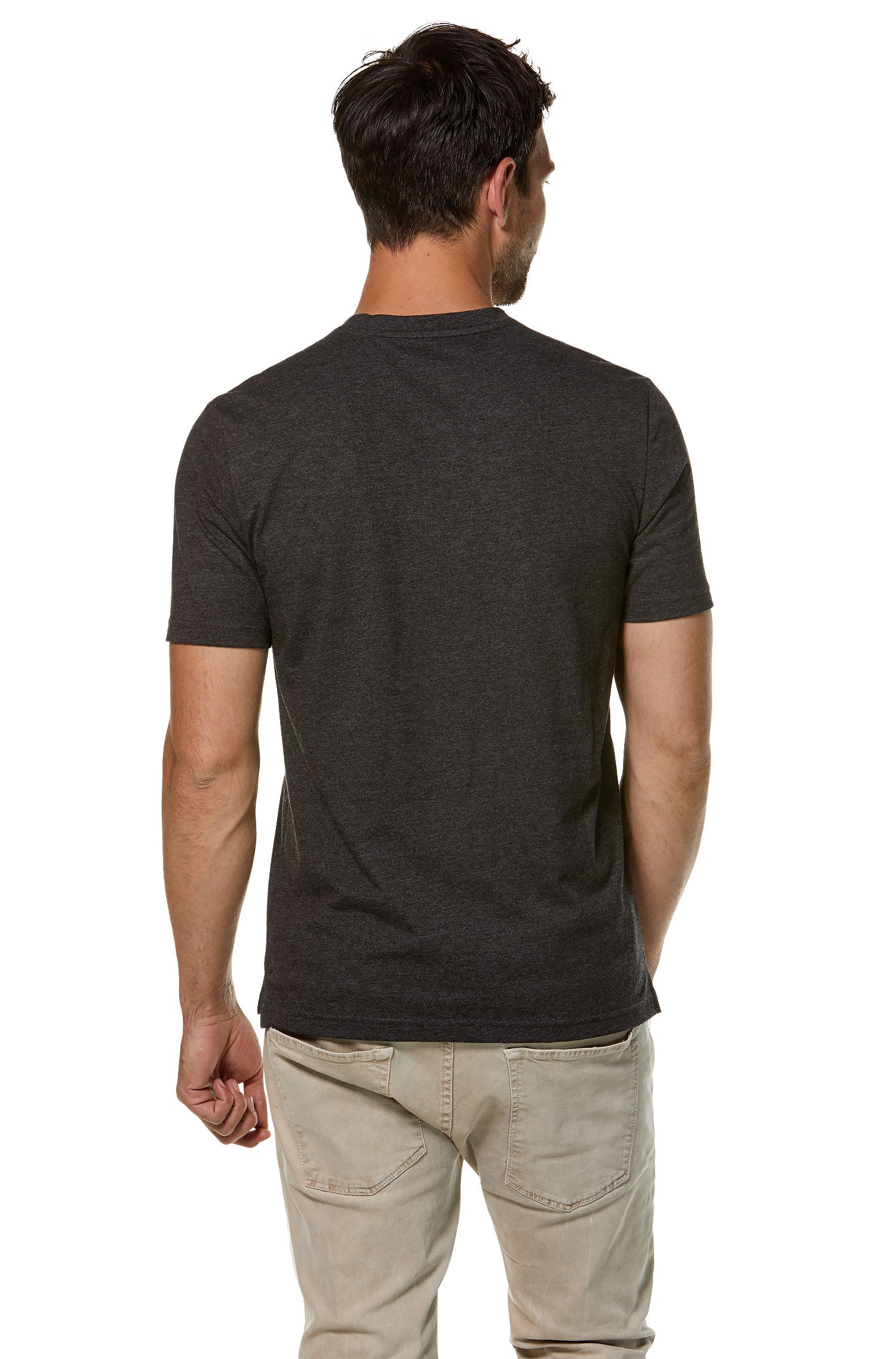 T-Shirt V-NECK aus Royal Alpaka-Baumwoll-Mix