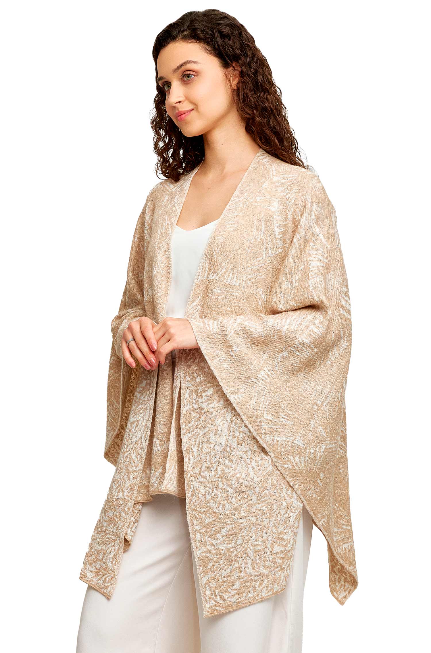 reversible alpaca cape WAIKIKI made of baby alpaca & silk
