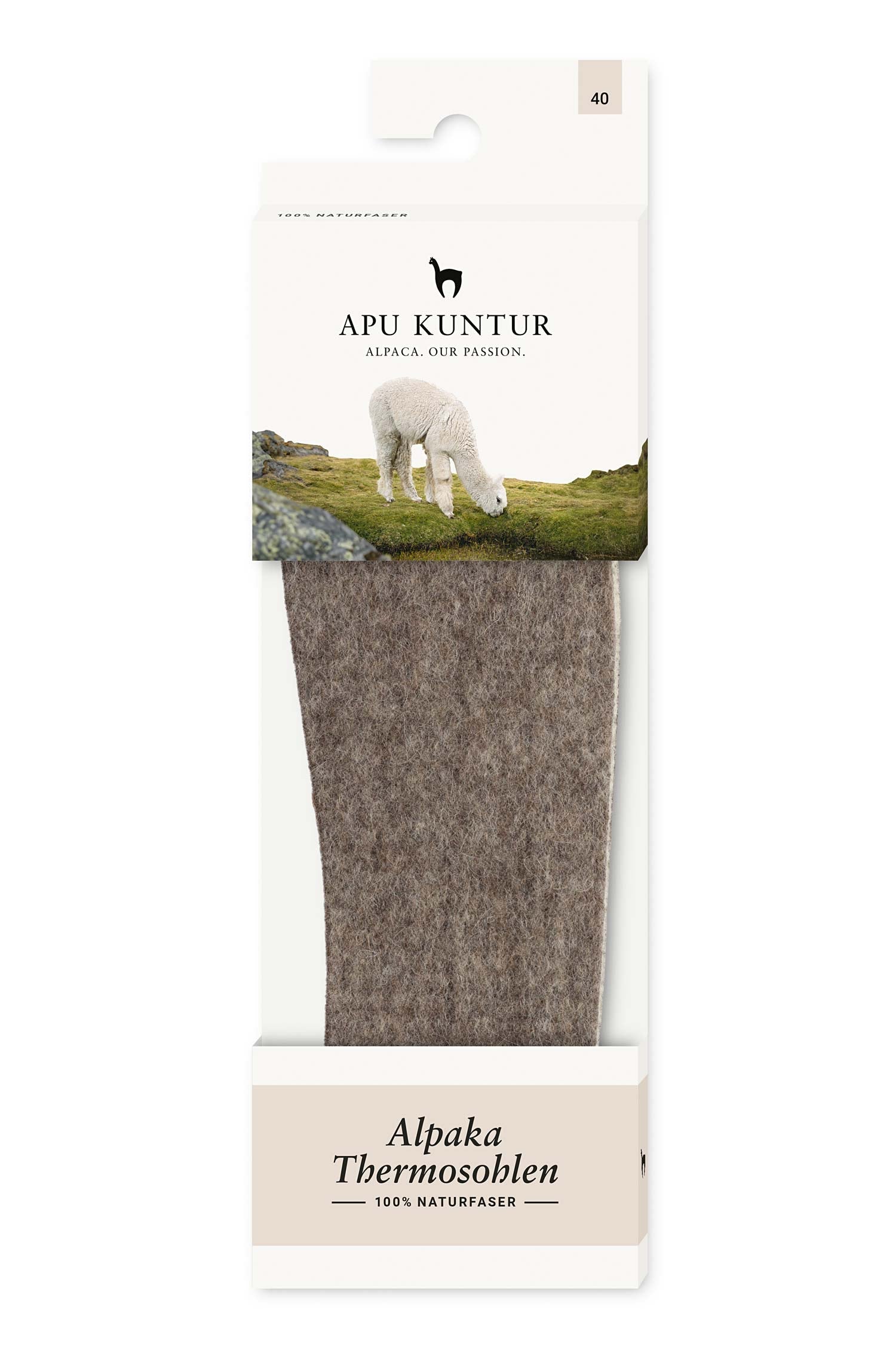Alpaka Einlegesohlen – warme Filzschuheinlagen aus Alpakawolle für Damen & Herren, ideal für Winter & Alltagsschuhe.