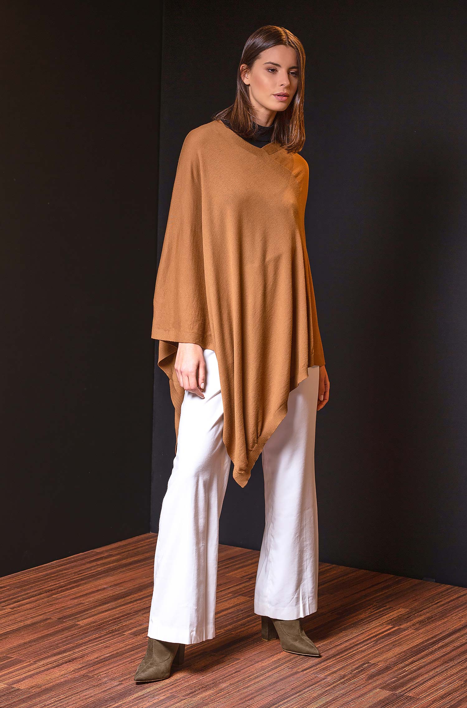 100% Vikunja Poncho BERYL für Damen