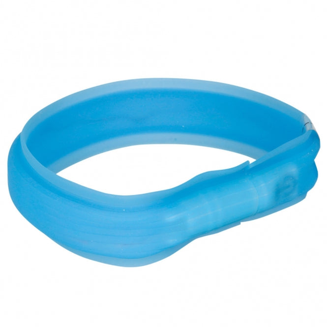 Trixie Flash Leuchtband USB - extra breit - blau