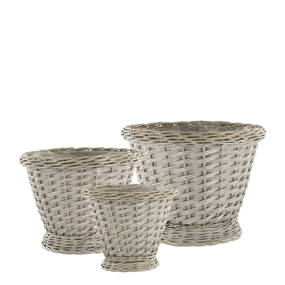 Übertöpfe aus Weide, 3er-Set, natur