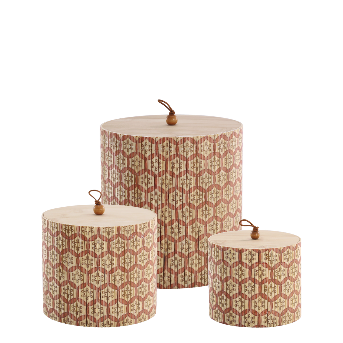 Amilly Bambus-Aufbewahrungsboxen Set aus 3 Teilen