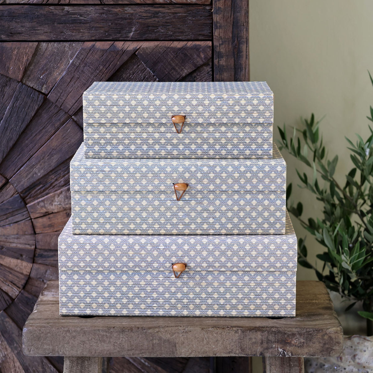 Amilly Bambus-Boxen-Set 3er, 3 Größen, natur