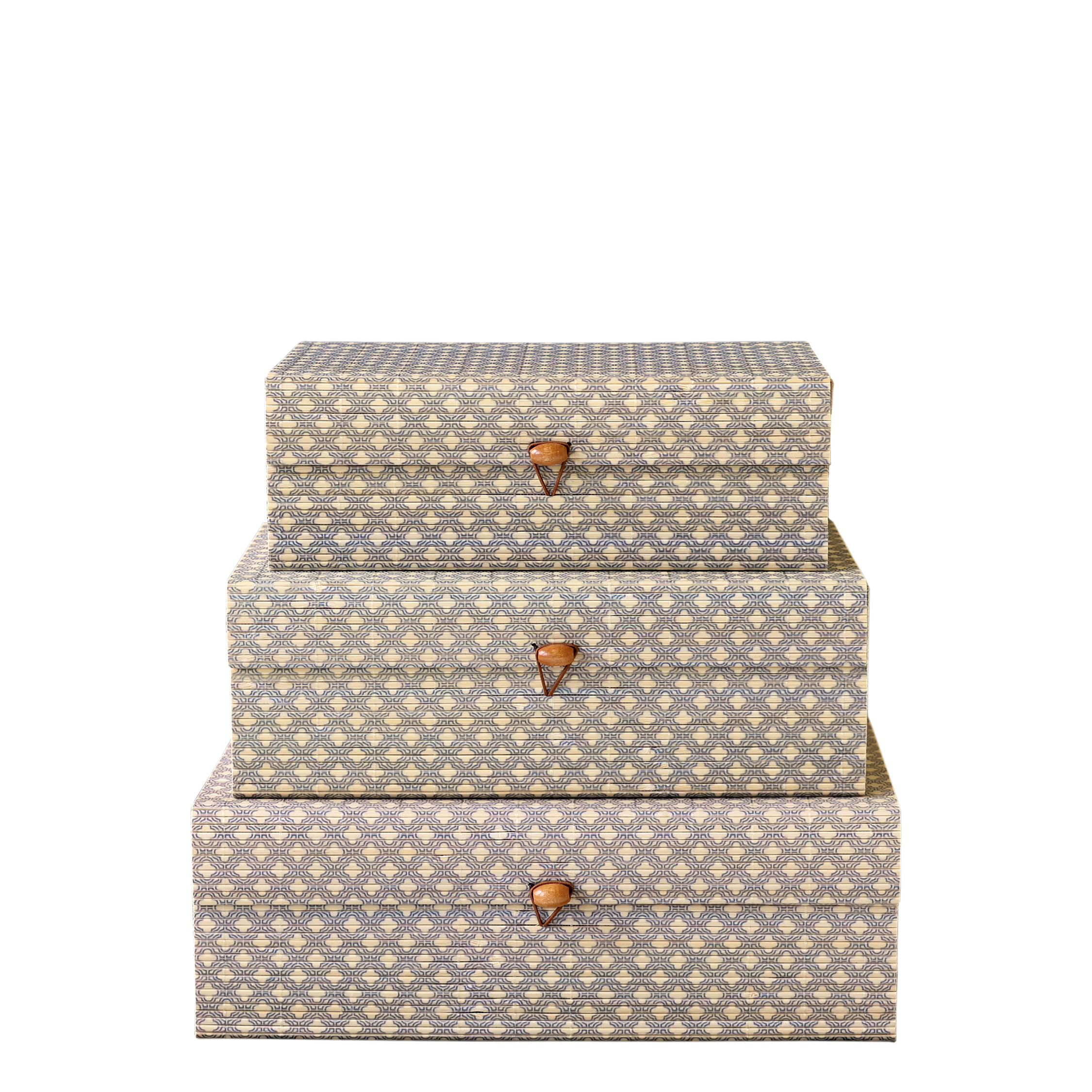 Amilly Bambus-Boxen-Set 3er, 3 Größen, natur