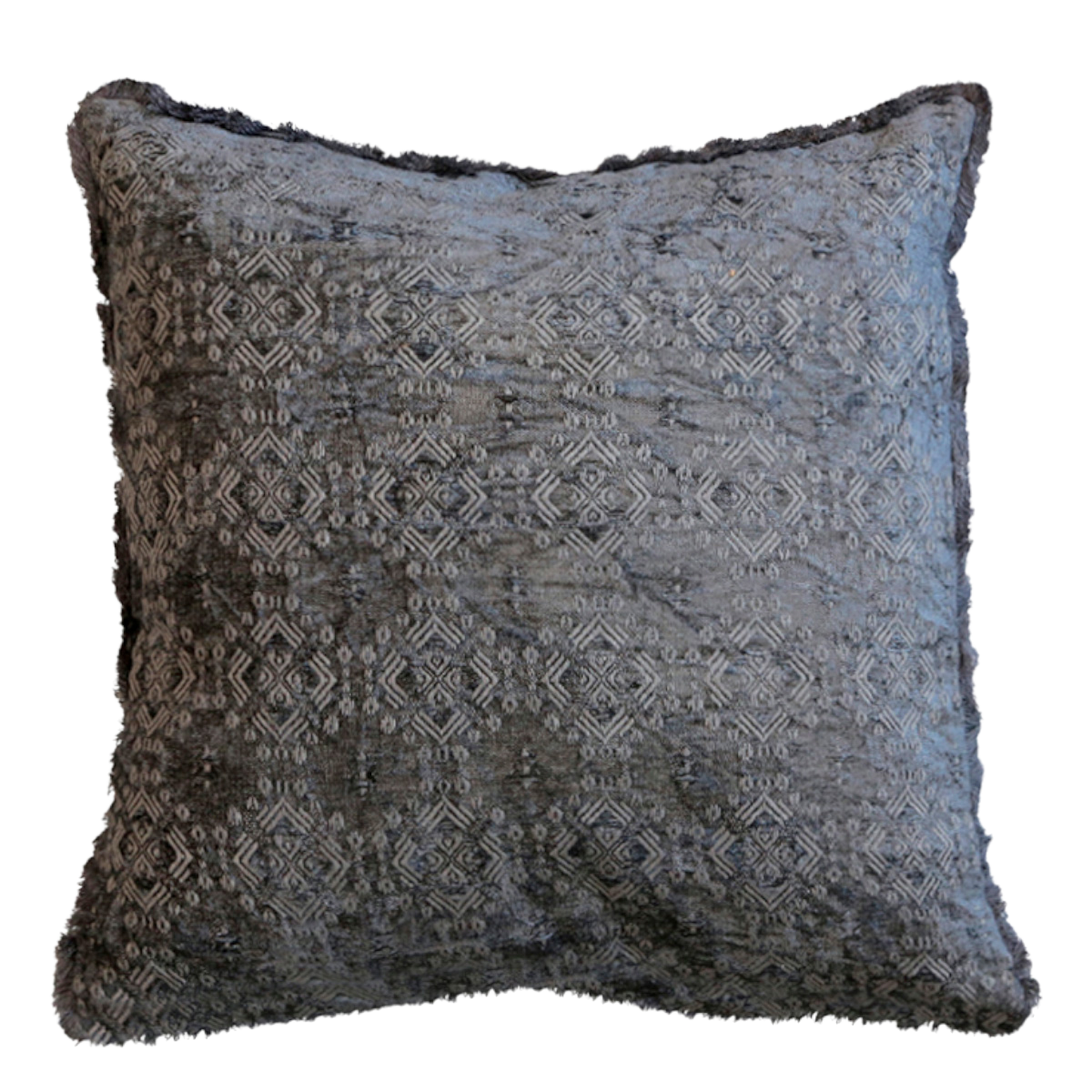 Moulin Cushion w. pattern L50/W50 cm coal