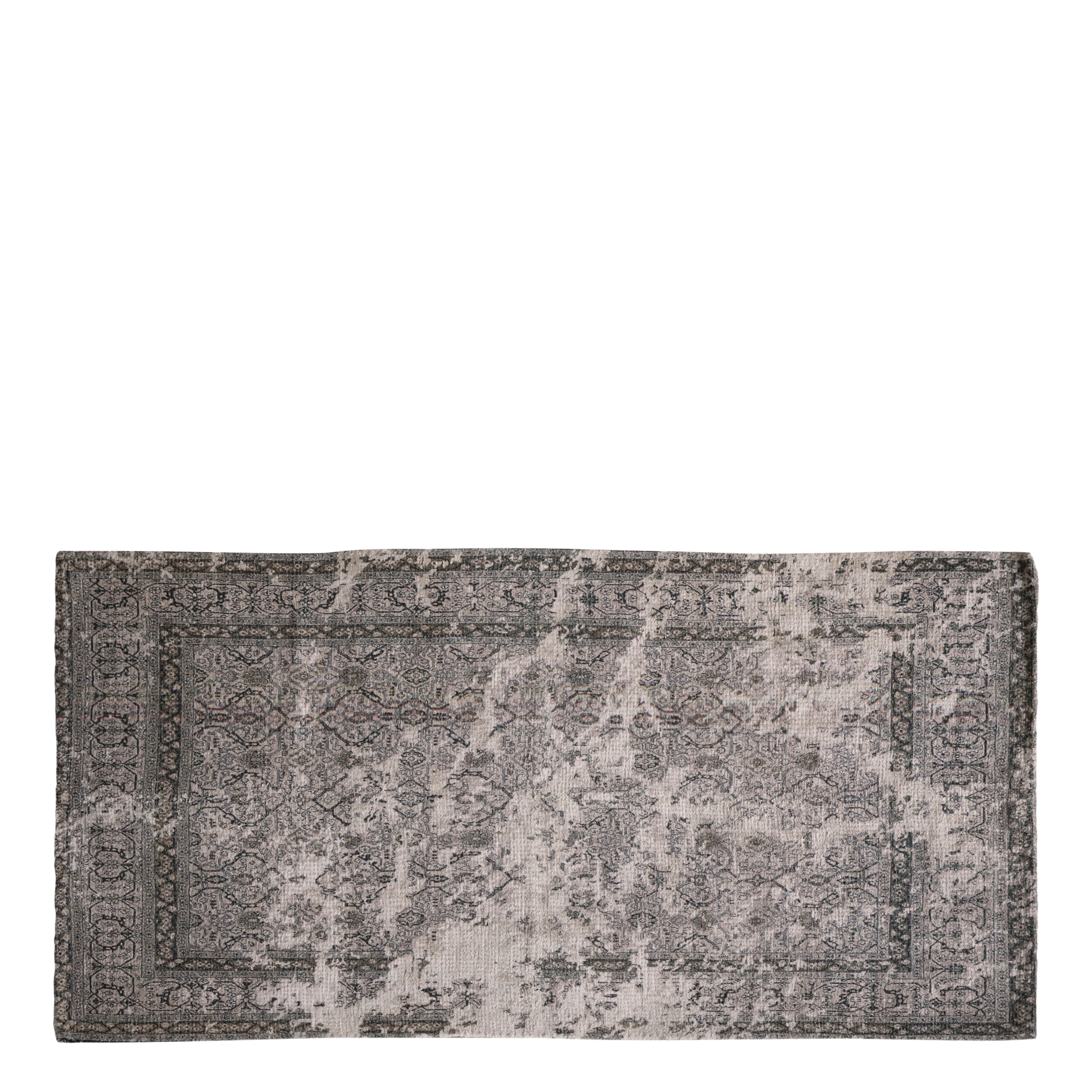 Rug w. French print L150/W75 cm mocca