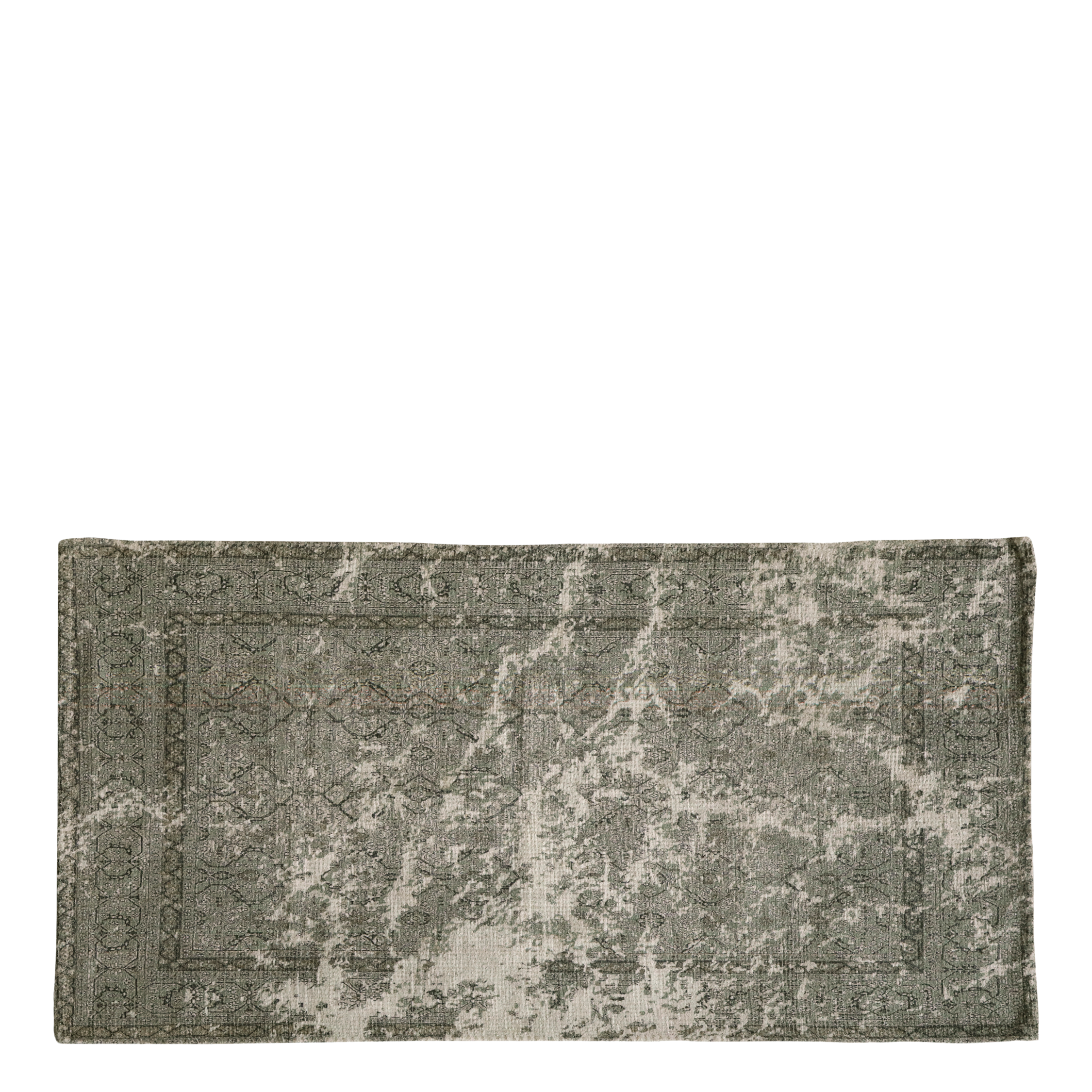 Rug w. French print L150/W75 cm verte