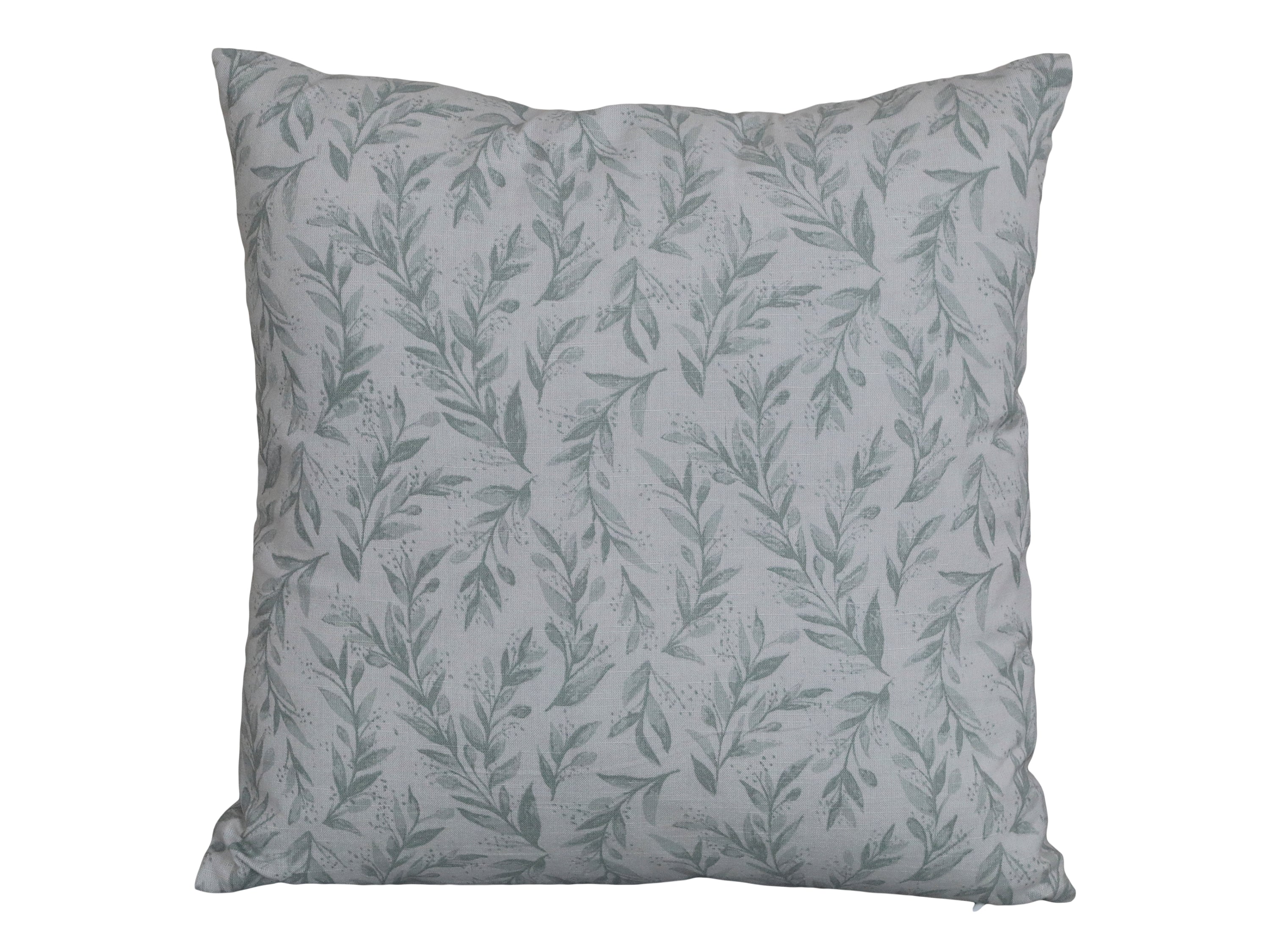 Cushion w. leaves L45/W45 cm verte