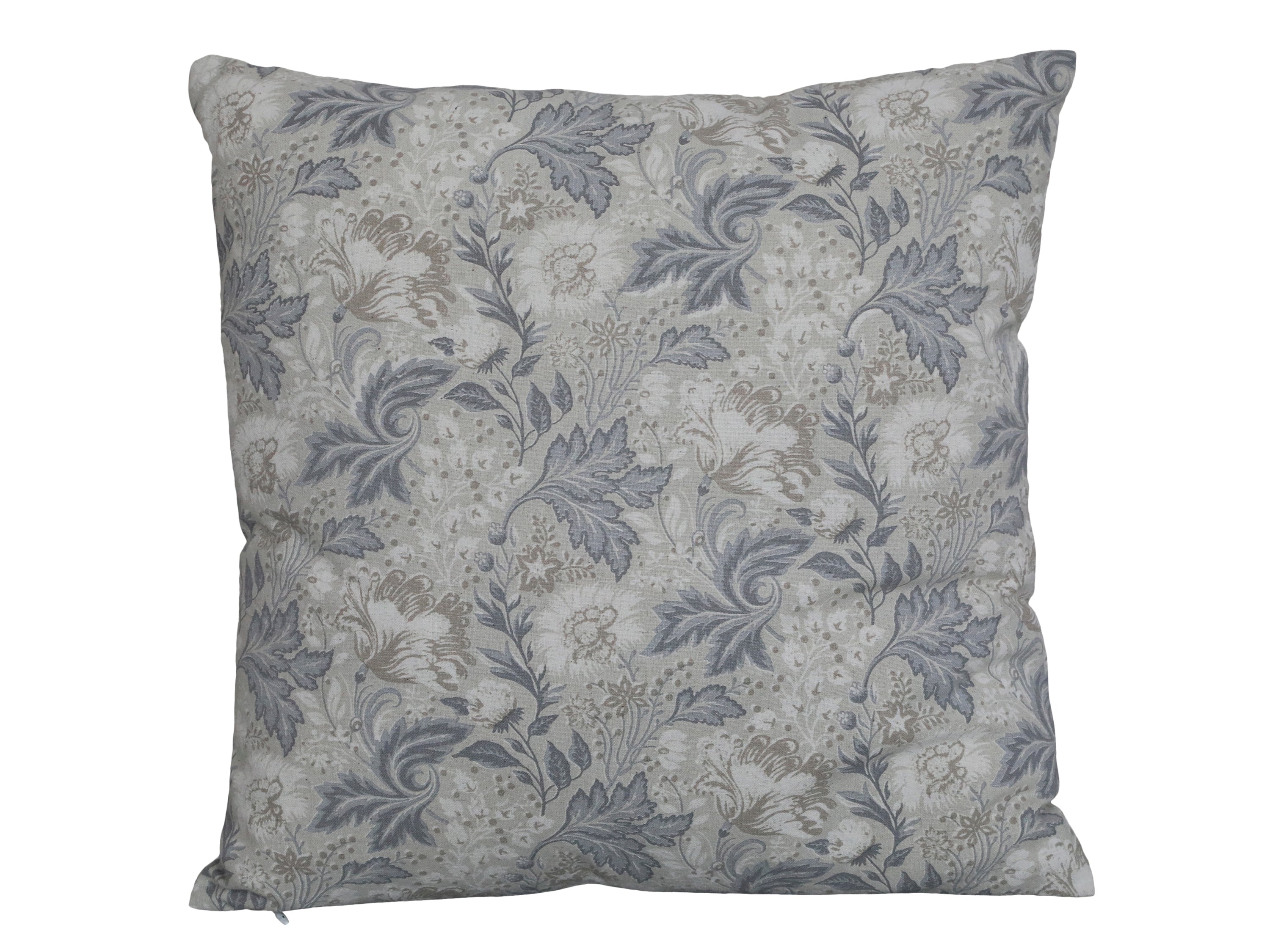 Cushion w. leaves L45/W45 cm latte