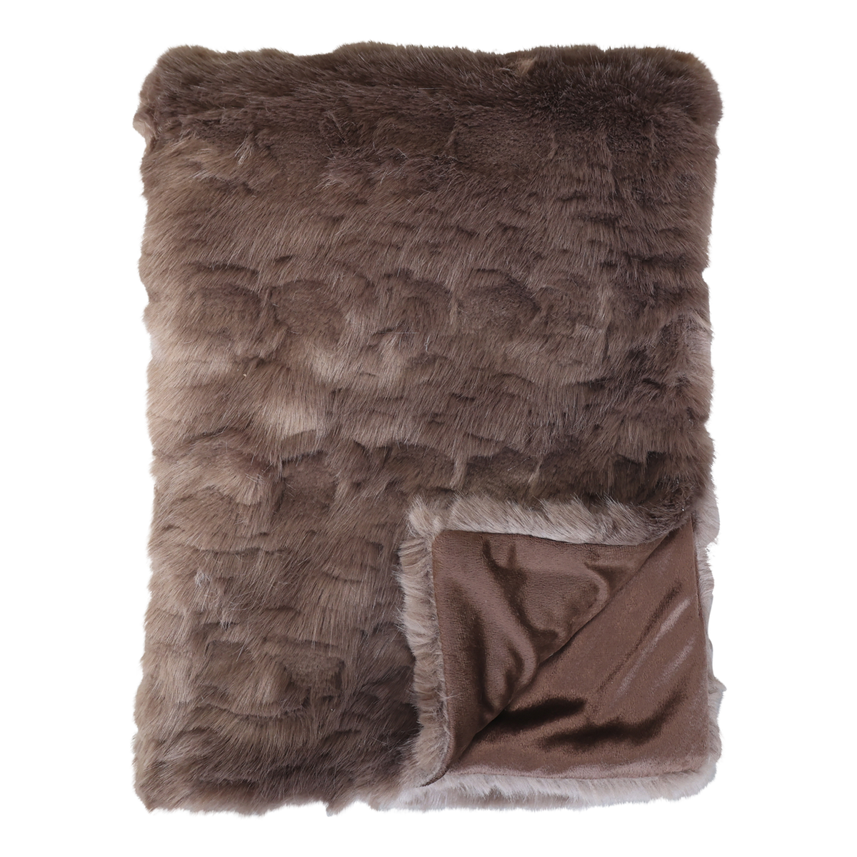 Webpelz Plaid in Antique Schokolade, 180x150 cm