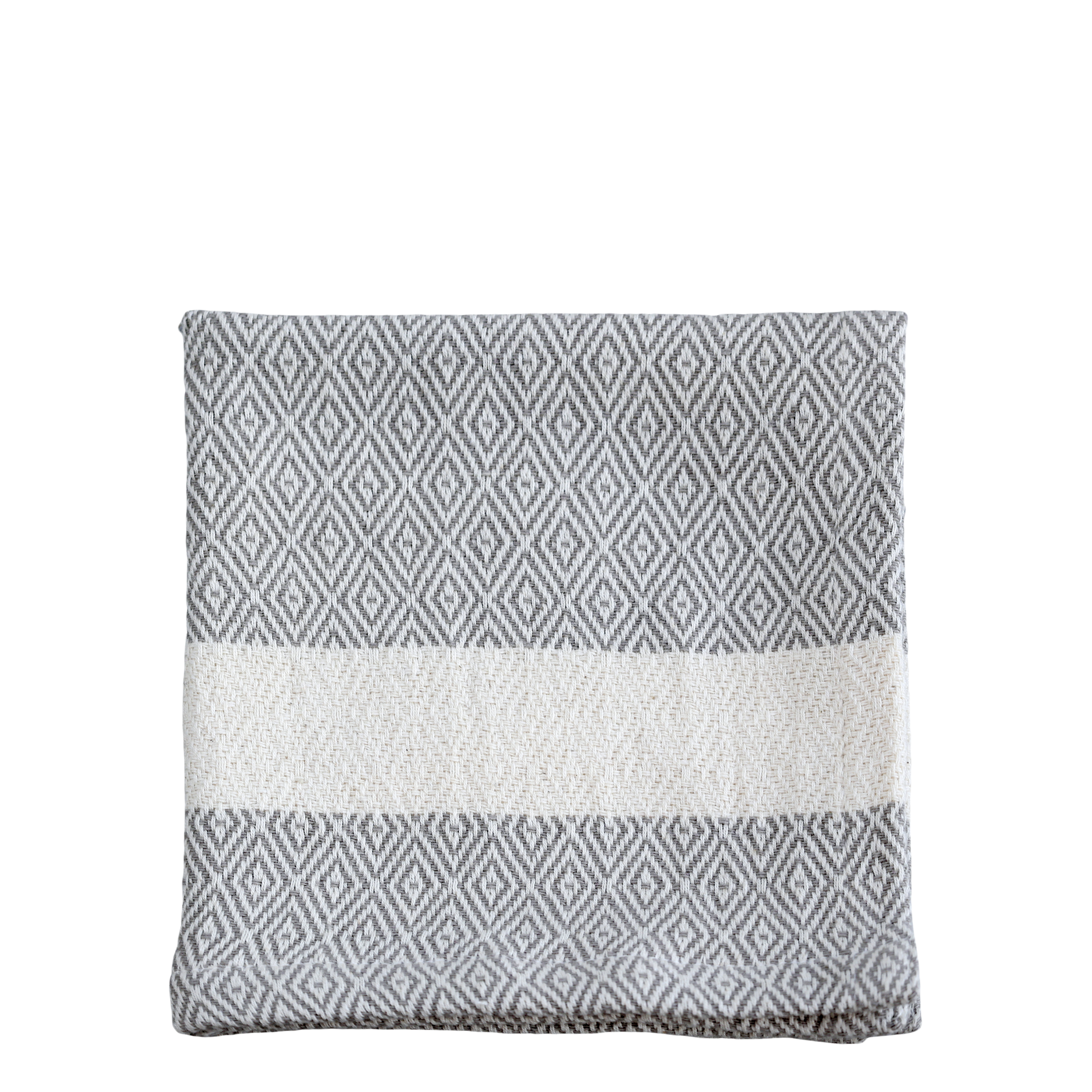 Hammam Mini Towel w. pattern Éternel L32/W32 cm French grey