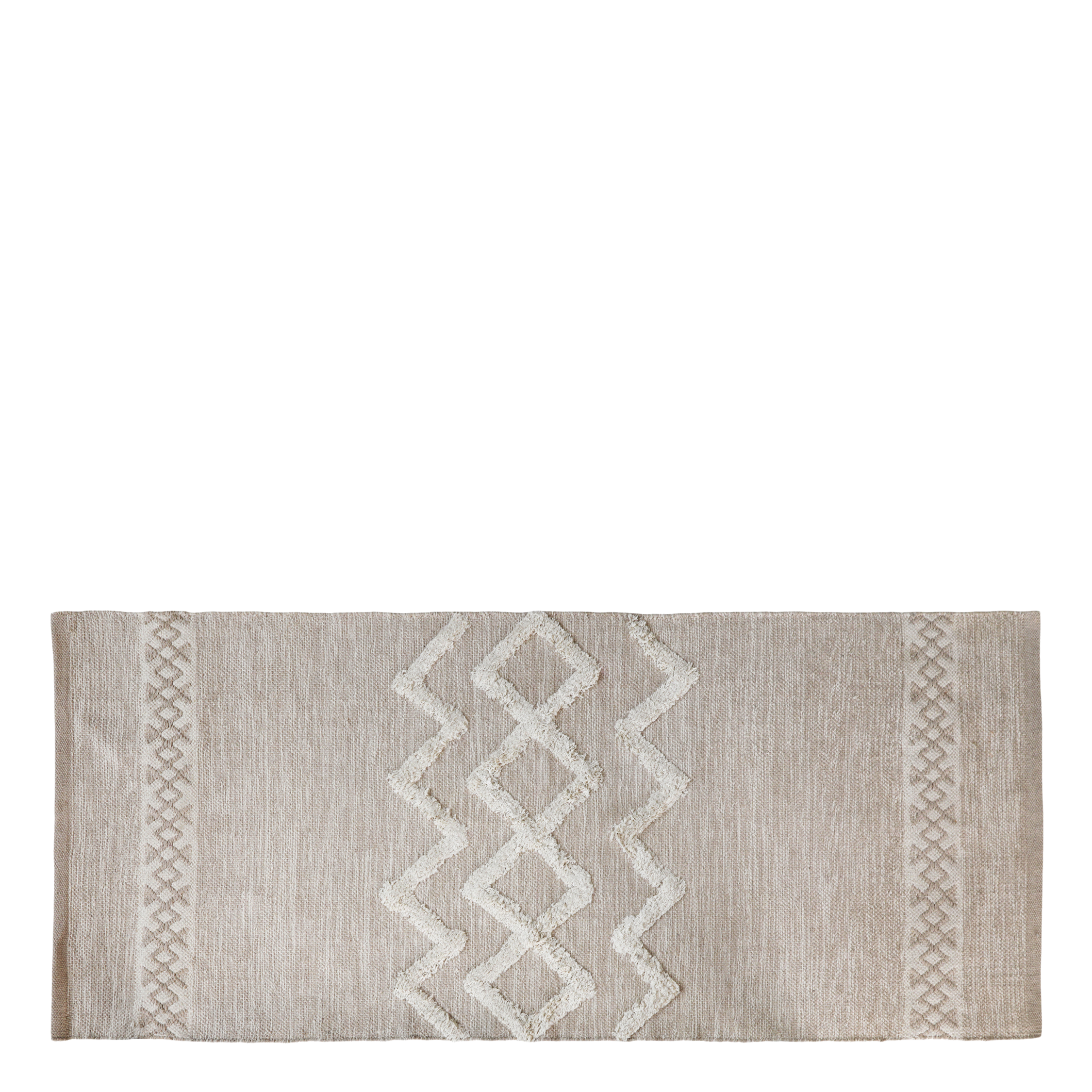 Rug w. pattern L150/W70 cm cream