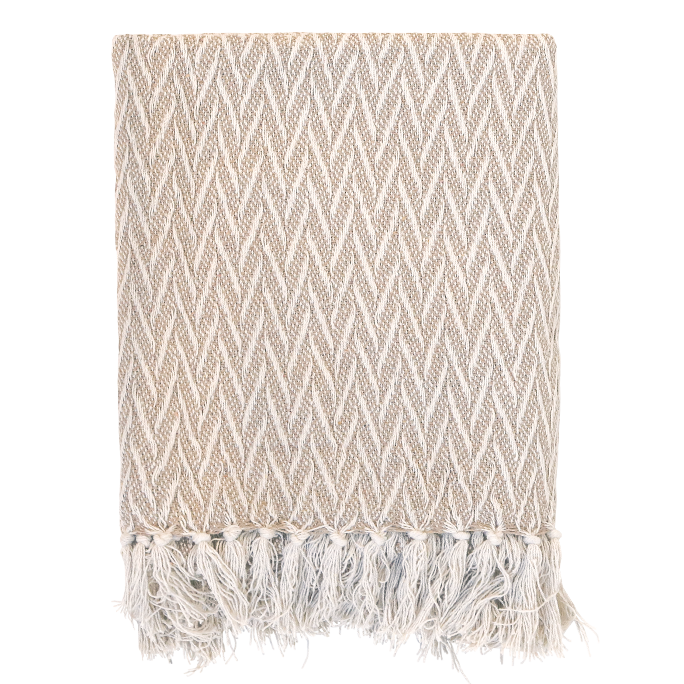 Plaid Decke Aix latte 130x150 cm Baumwolle