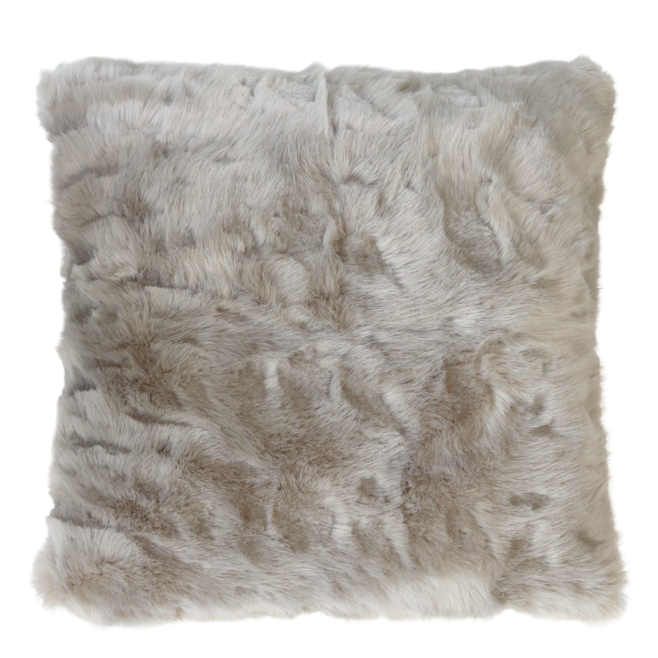 Cushion in faux fur L50/W50 cm antique latte