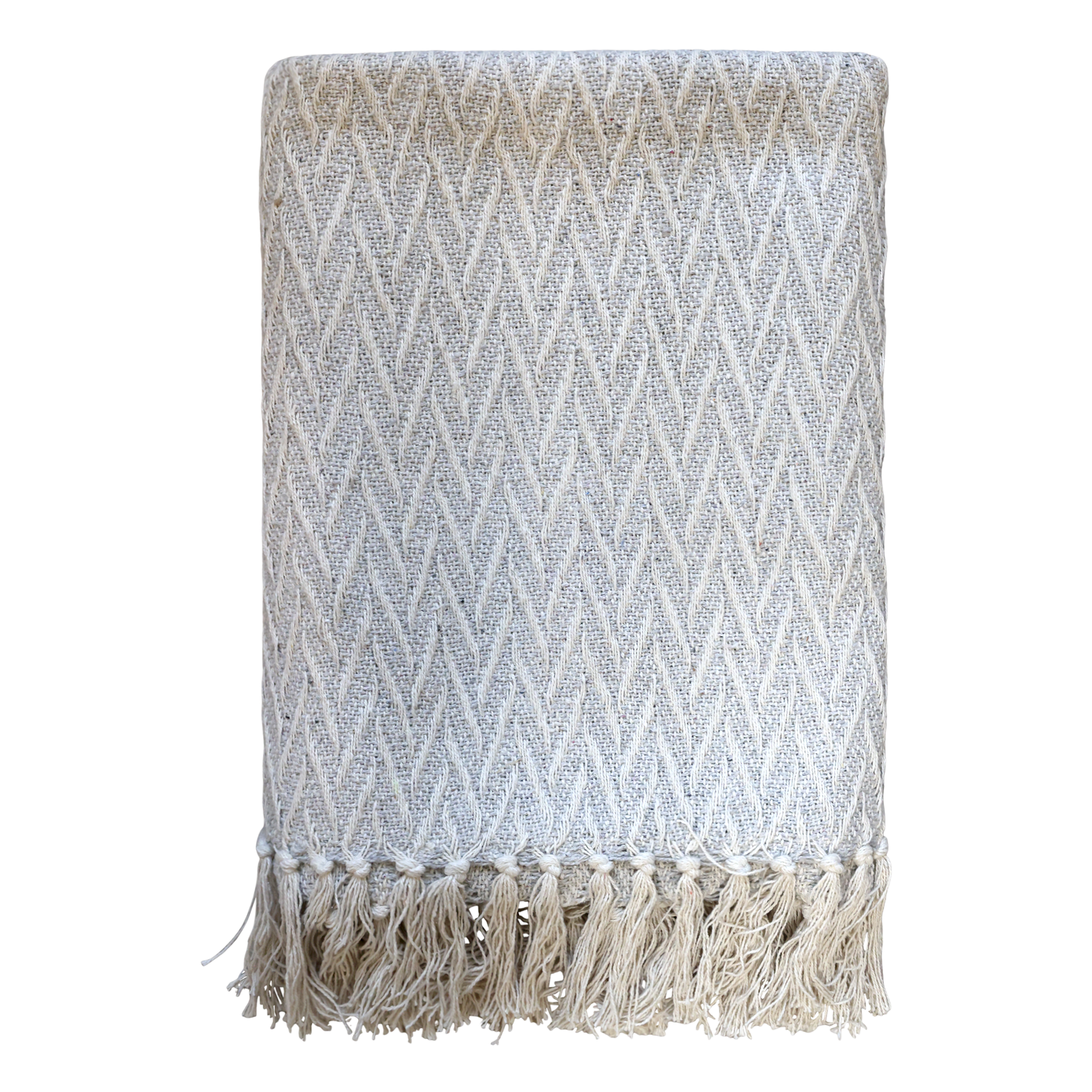 Aix Throw of surplus yarn L150/W130 cm French grey